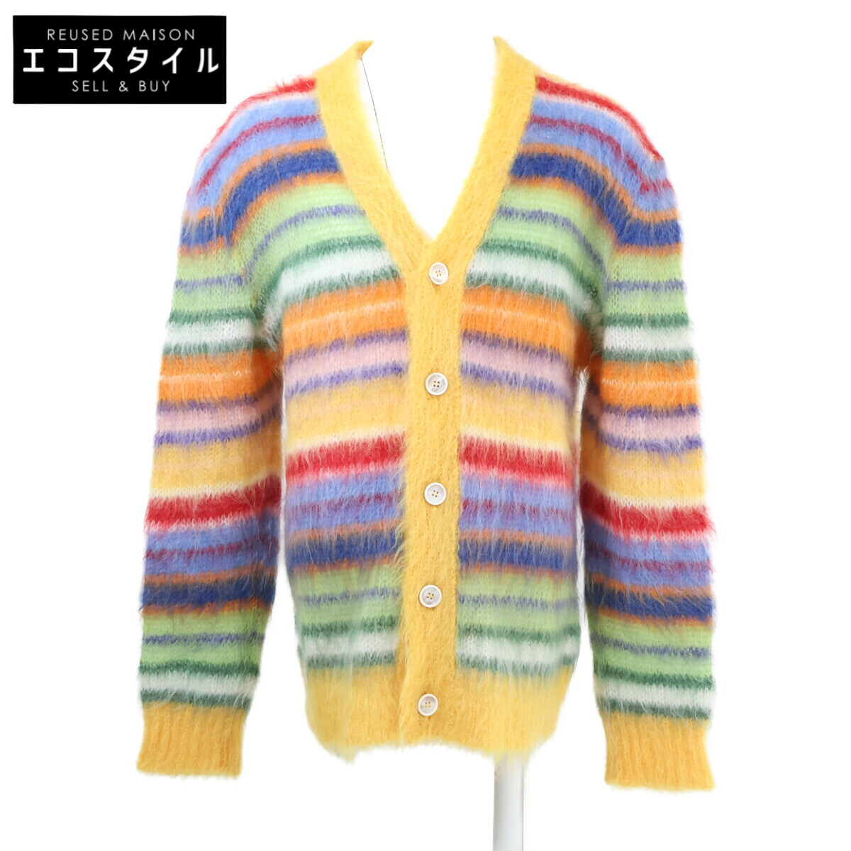 MARNI マルニ 【美品/国内定め事】CDMG0051Q0 UFU107 間借り人 モヘヤ ジレー トップス 46 マルチ色つや メンズ 【中古】