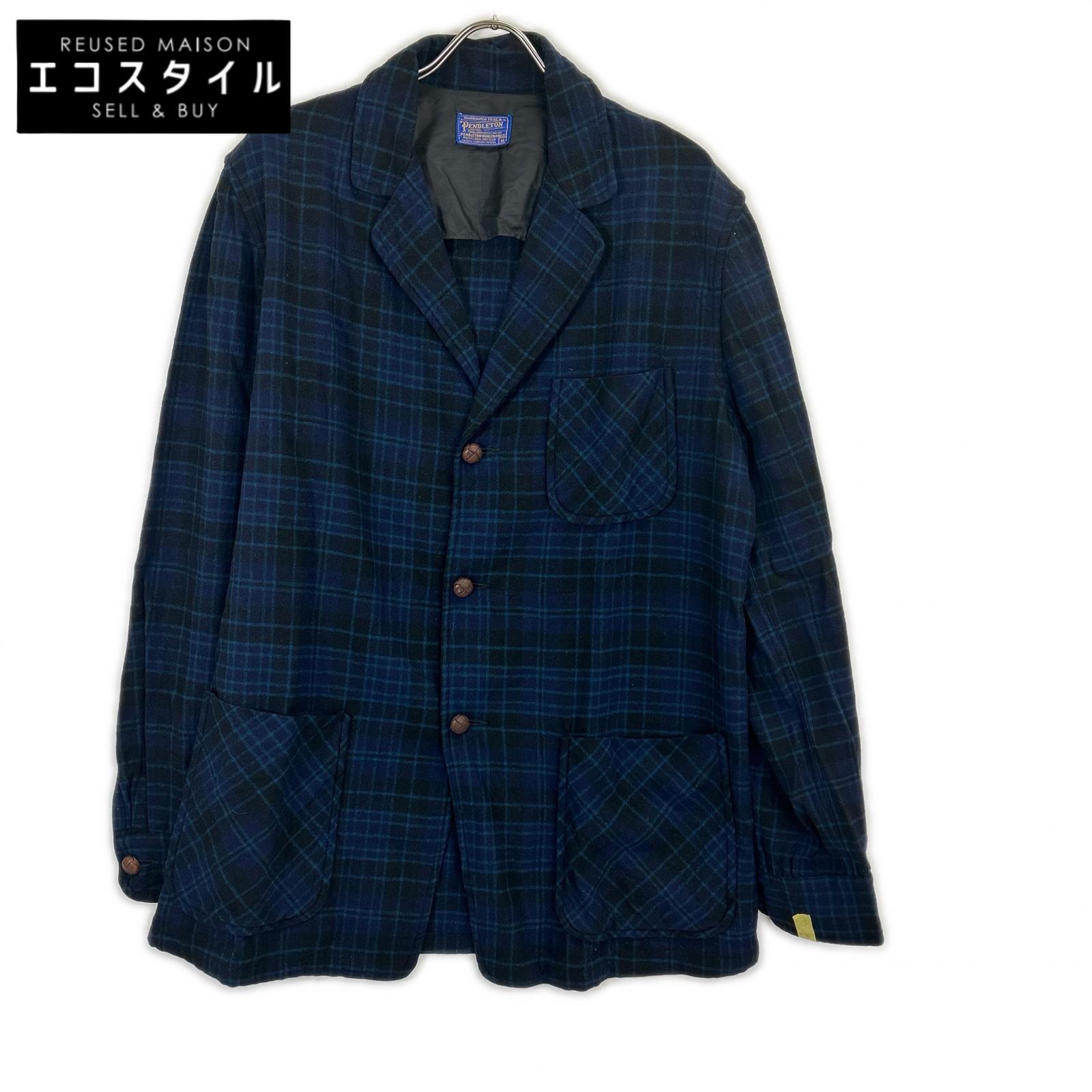 PENDLETON ペンドルトン 青色 50s 読み合わせる 胡桃名取り草 テーラードジャケット 上衣   米国海軍 メンズ 【中古】