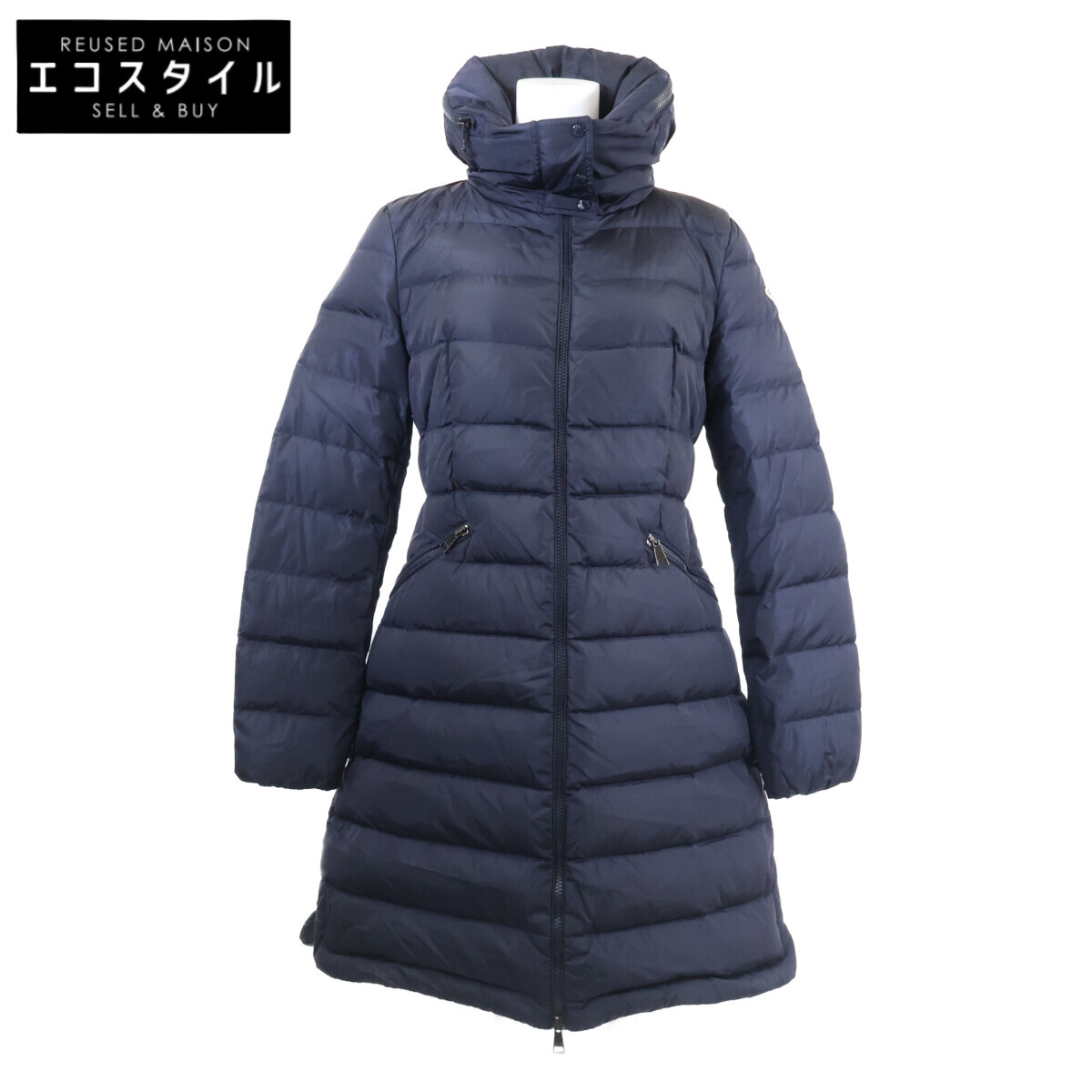 MONCLER モンク軌跡 【美品】FLAMMETTE フラメッテ 落ち込む 厚地の外套 1 米国海軍 レディース 【中古】