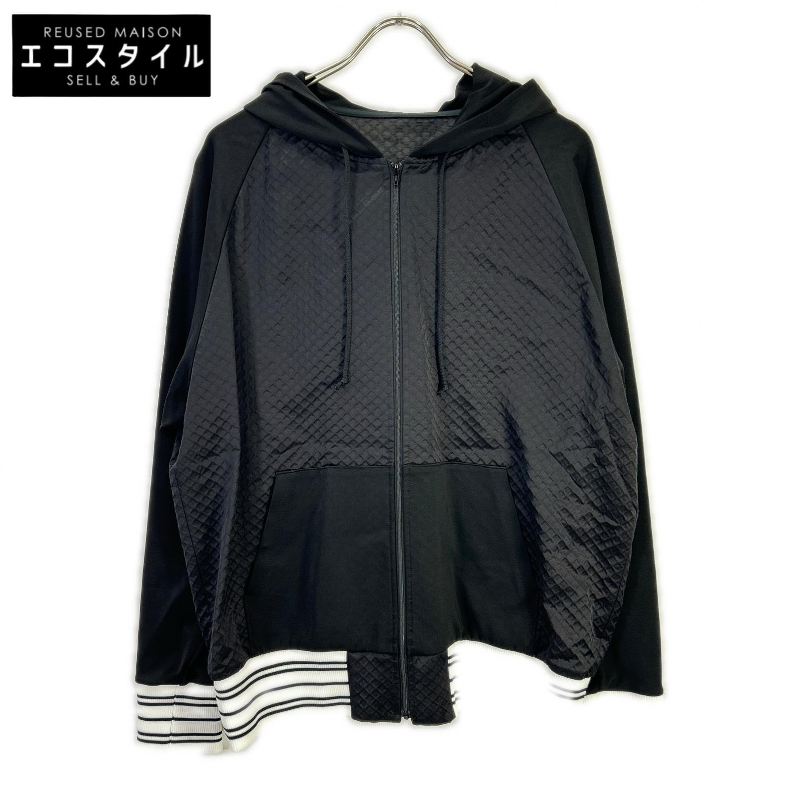 TAE ASHIDA タエアシダ HJ1607 黒いこと×白いこと ワーヘルうつり変わり ジップアップフーディ トップス   M 黒いこと レディース 【中古】