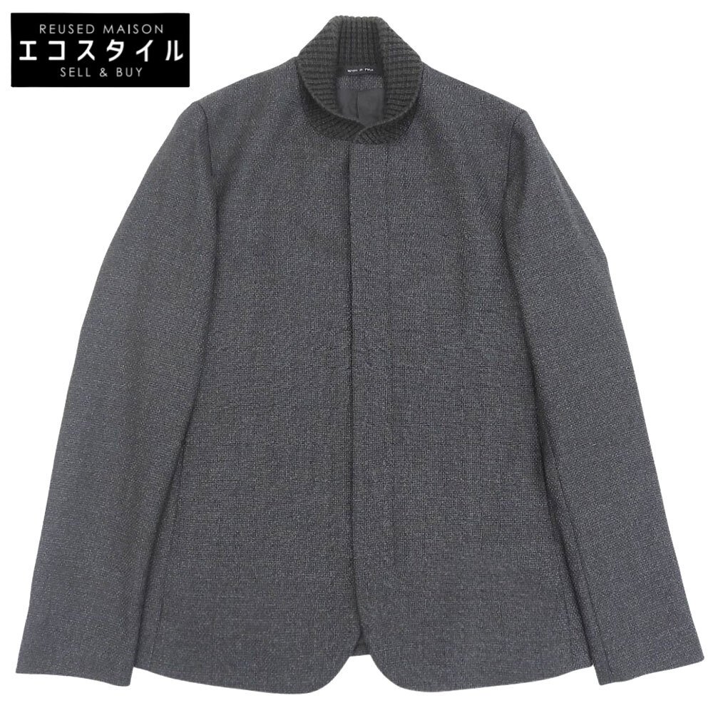 EMPORIOARMANI エンポリオアルマーニ カシミール混 ジップアップ 上衣 上衣 メンズ 薄墨色 44 Z1G720 上衣   44 薄墨色 メンズ 【中古】