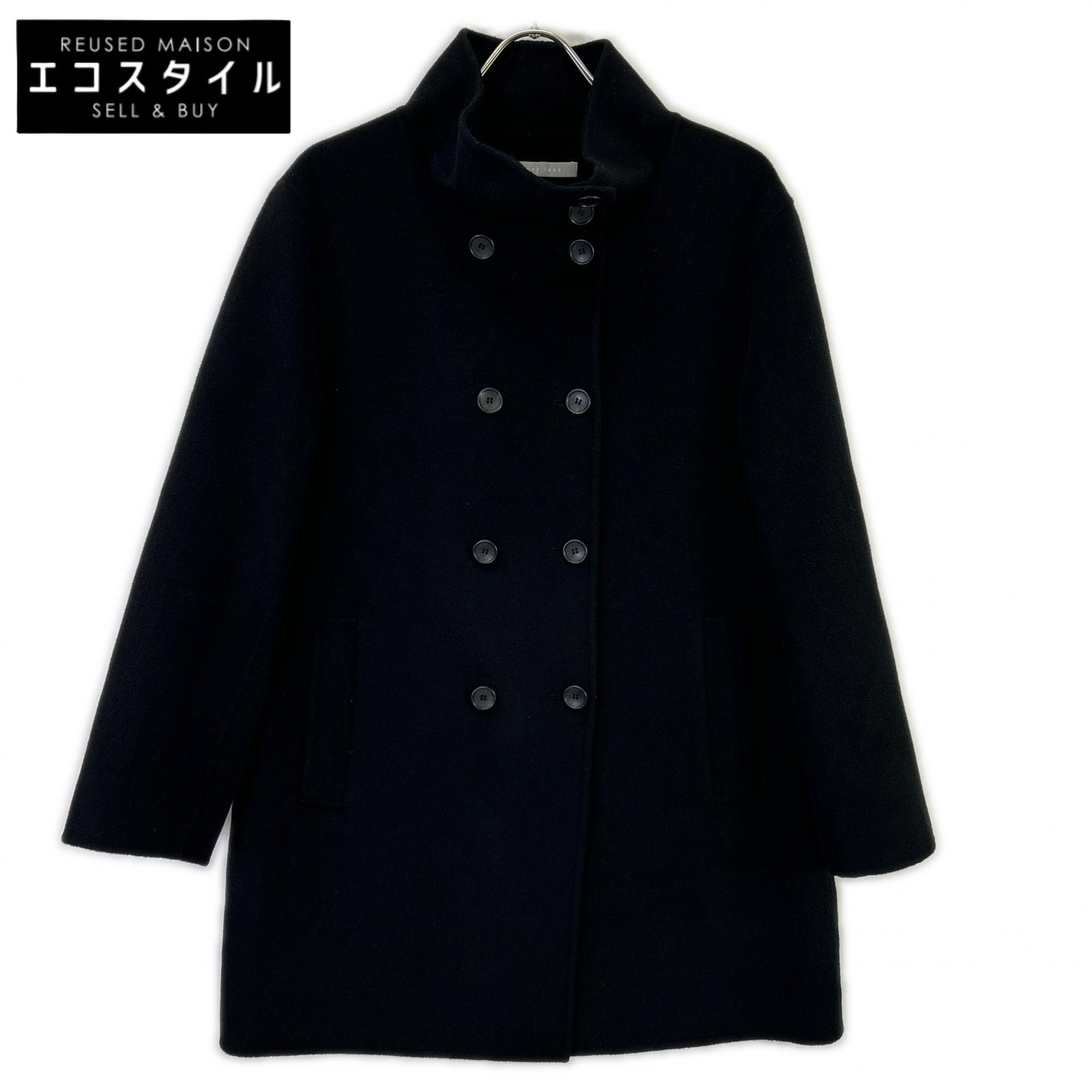 theory luxe セオリーリュクス 4309601 24AW ブラック MOXIE OLEVIA スタンドカラーコート ジャケット 38 ブラック レディース 【中古】｜ブランドリユース エコスタイル