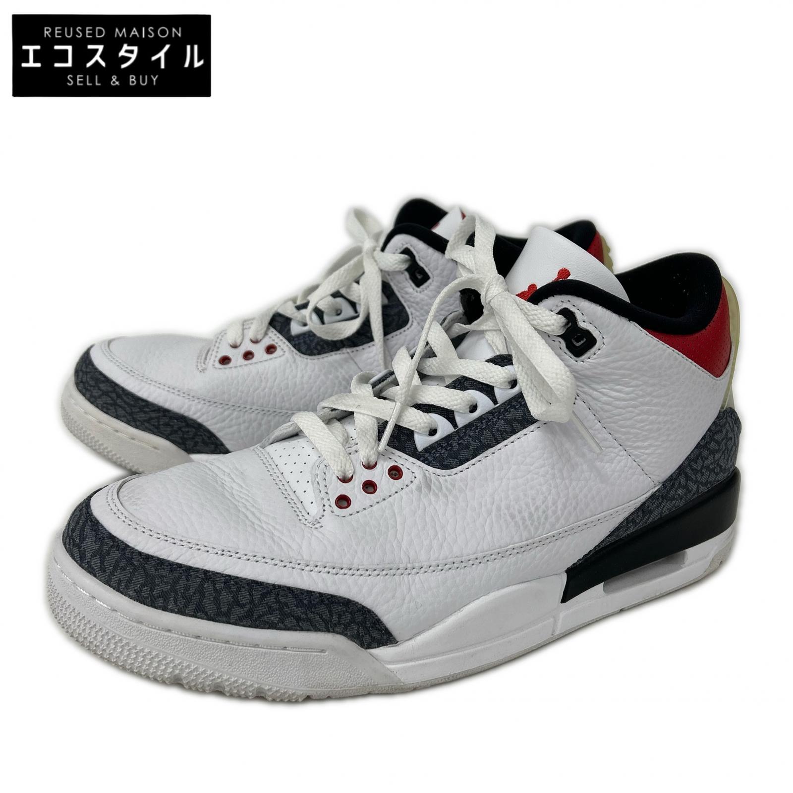 NIKE ナイキ CZ6433-100 AIR JORDAN 3 RETRO SE-T エアジョーダン3 レトロ SE-T ハイカットスニーカー シューズ 28 WHITE/FIRE RED-BLACK メンズ 【中古】