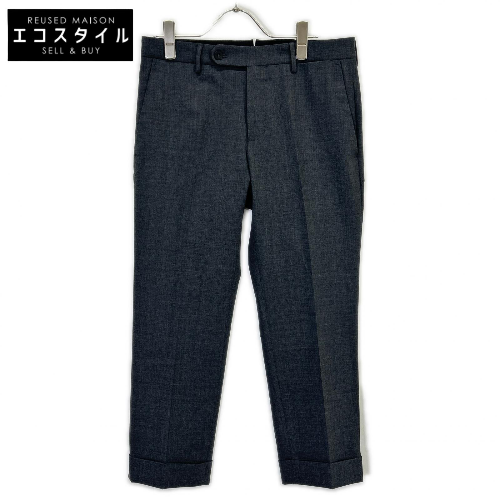 INCOTEX インコテックス 1T035R 9169F 薄墨色 テクノサルトリアル SLIM FIT ウォーターレペレントトロピカルテクノウールテーパードパンツ ボトムス   44 薄墨色 メンズ 【中古】