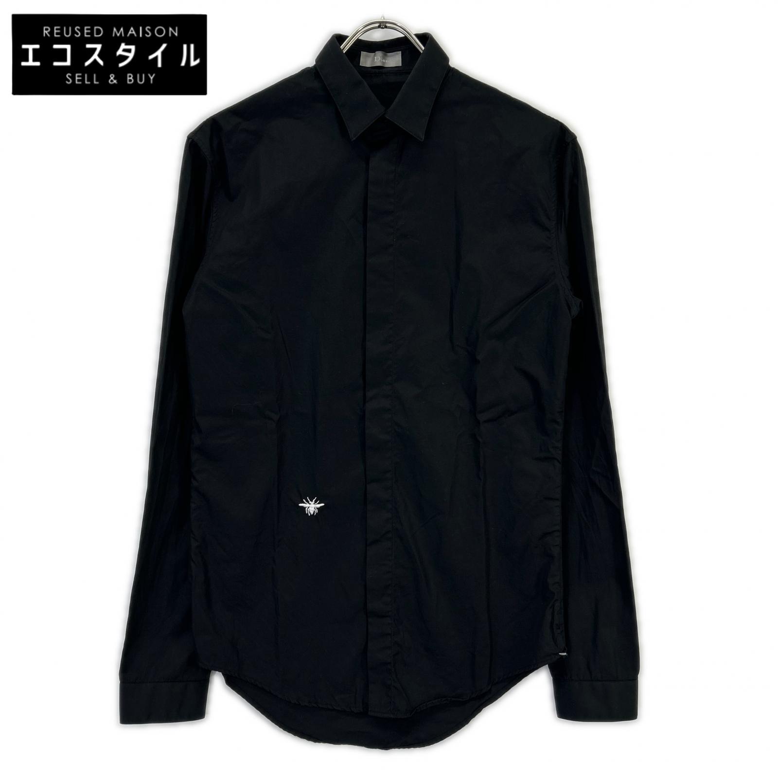 Dior HOMME ディオールオム エディ期 6HH1054699 06AW 黒いこと ビー刺しゅう 比翼仕立てもの 御召しものプルオーバー トップス   37 黒いこと メンズ 【中古】