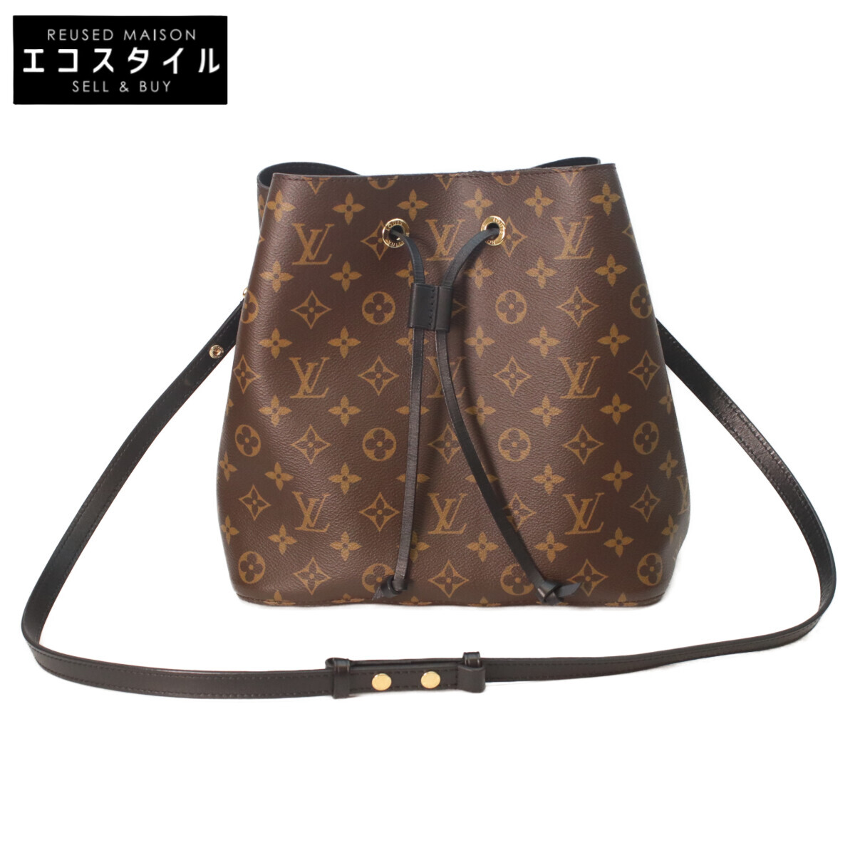 LOUIS VUITTON ルイヴィトン M44020 モノグラム ノワール ネオノエMM ショルダーバッグ   赤銅色/ゴールド金具 レディース 【中古】