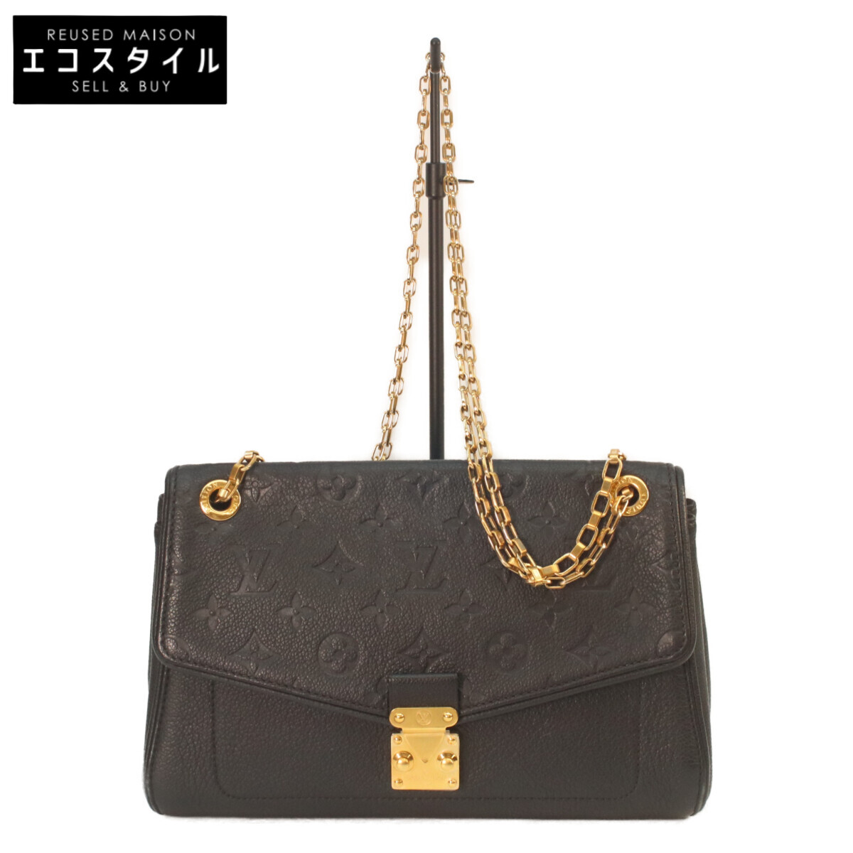 LOUIS VUITTON ルイヴィトン M48931 モノグラムアンプラント ノワール サンジェルマンPM ショルダーバッグ   黒いこと/ゴールド金具 レディース 【中古】