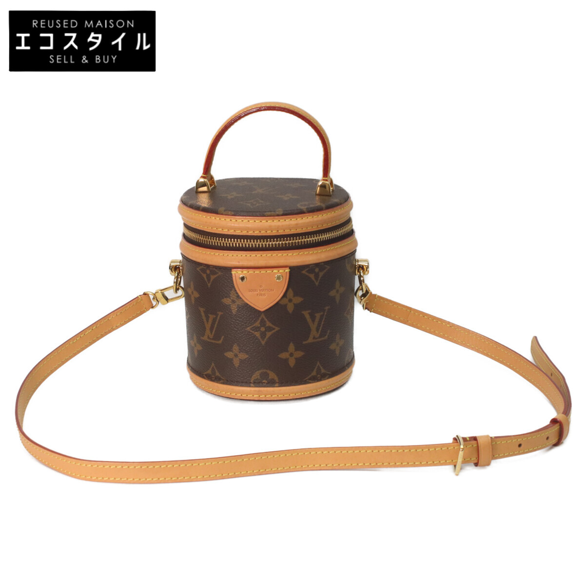 LOUIS VUITTON ルイヴィトン M82952 モノグラム ナノカンヌ ショルダーバッグ   ベージュ/ゴールド金具 レディース 【中古】