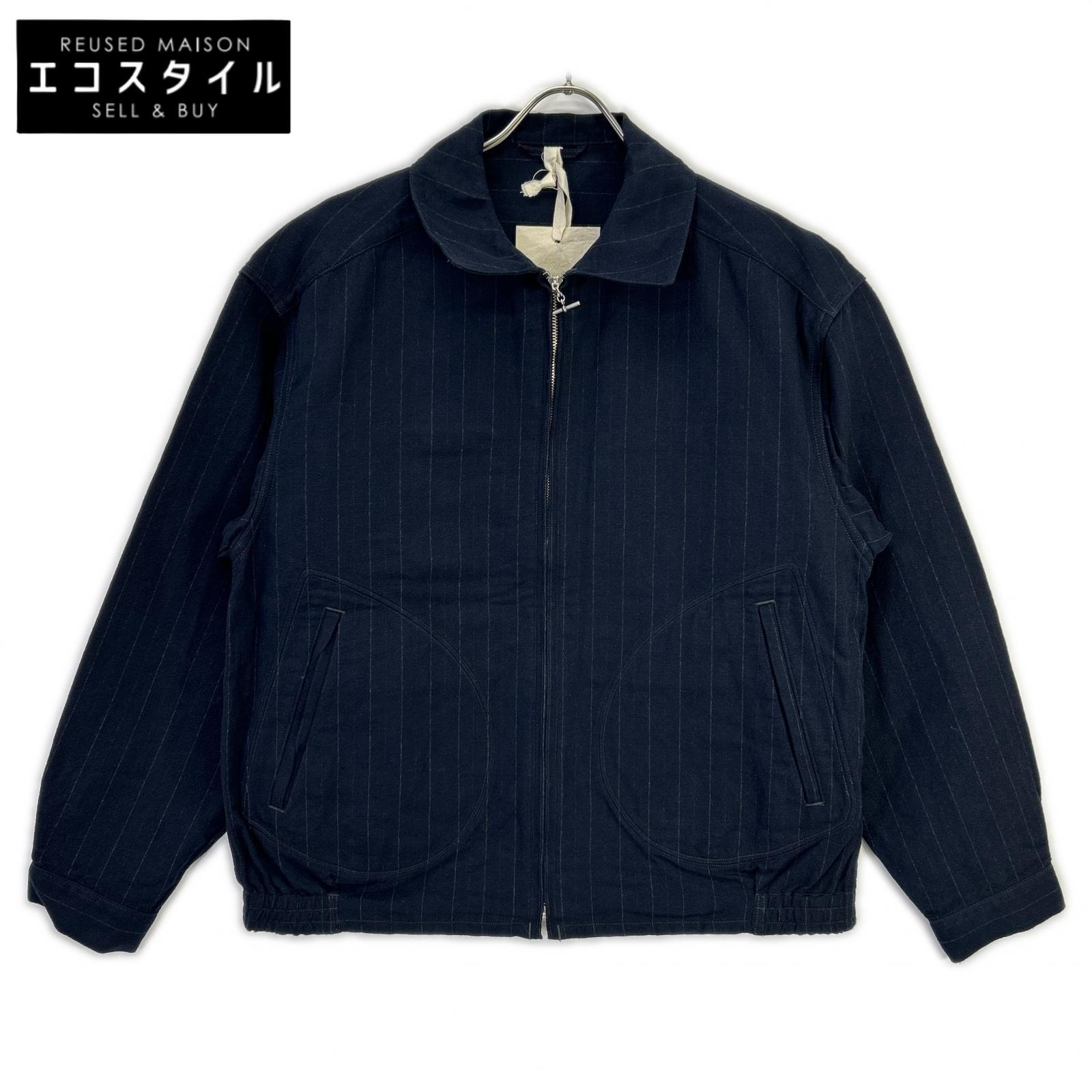 OLD JOE\u0026CO. 年寄りのジョー 2510J-JK04 米国海軍 Nocturne Stripe MERCURY CLUB JACKET ジップアップジャケット 上衣   38 米国海軍 メンズ 【中古】