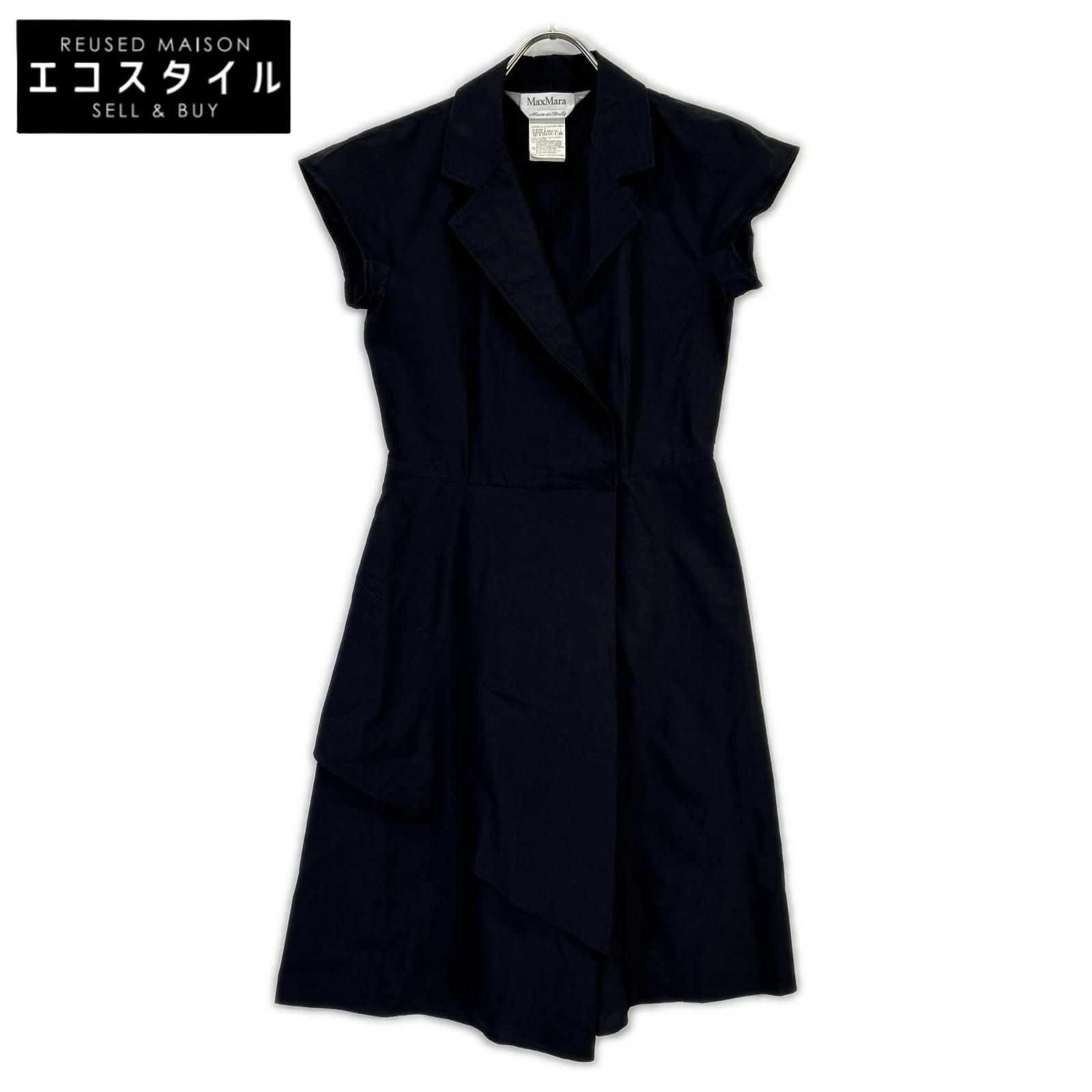 Max Mara マックスマーラ 12211691 白引き舟 半袖 衣装 衣装   36 米国海軍 レディース 【中古】