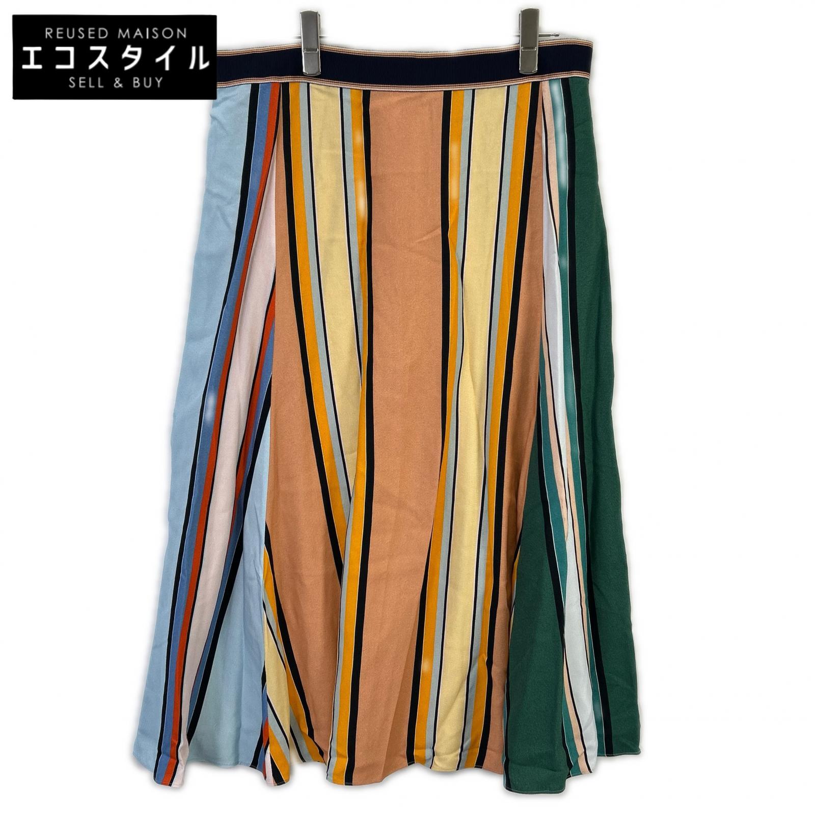PaulSmith 極点スミス PUXM 075S 342 マルチ色合い 縞模様 スコート スコート   46 マルチ色合い レディース 【中古】