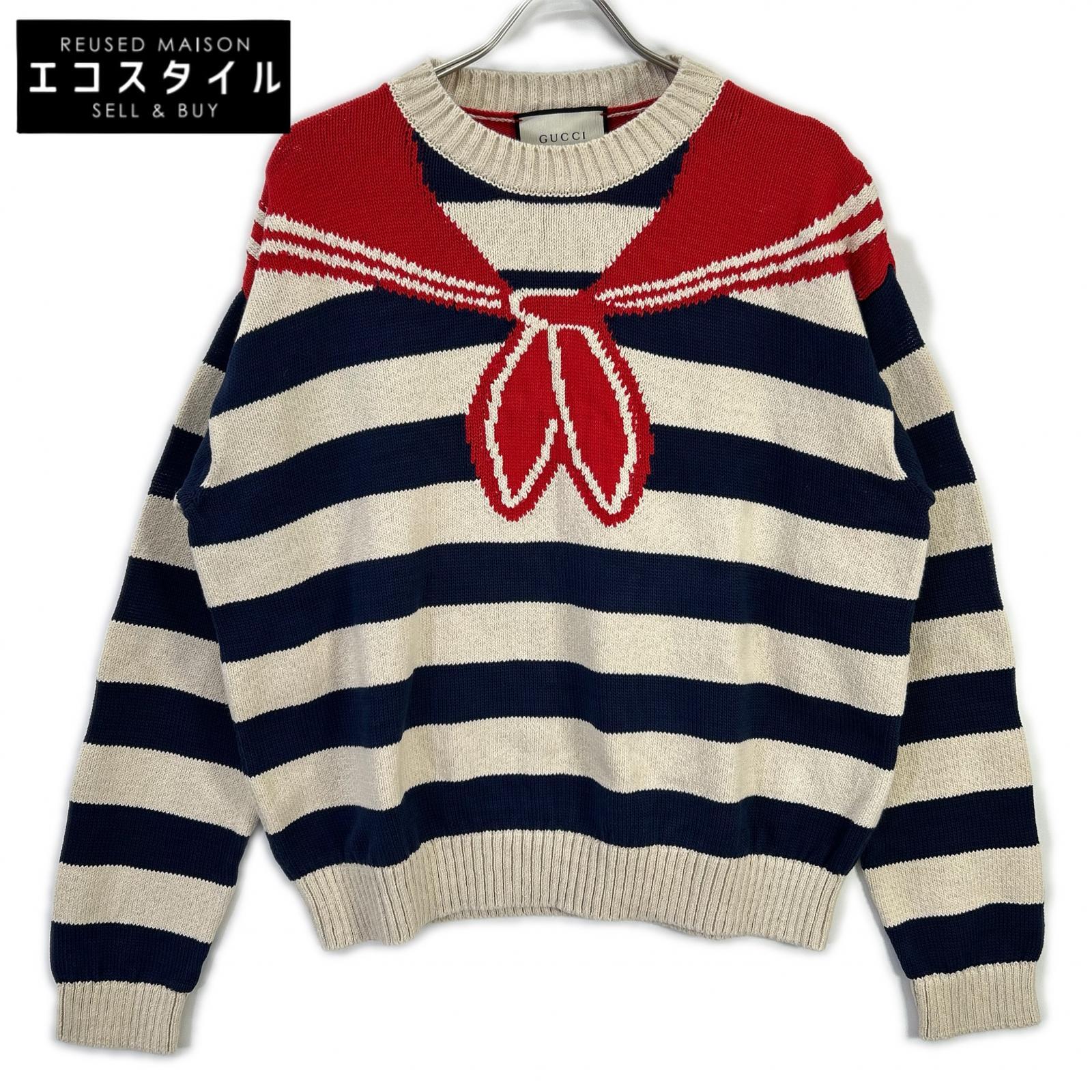 GUCCI グッチ 461250 綿織物 乗り組み員編み物 トップス   XL マルチ色合い メンズ 【中古】