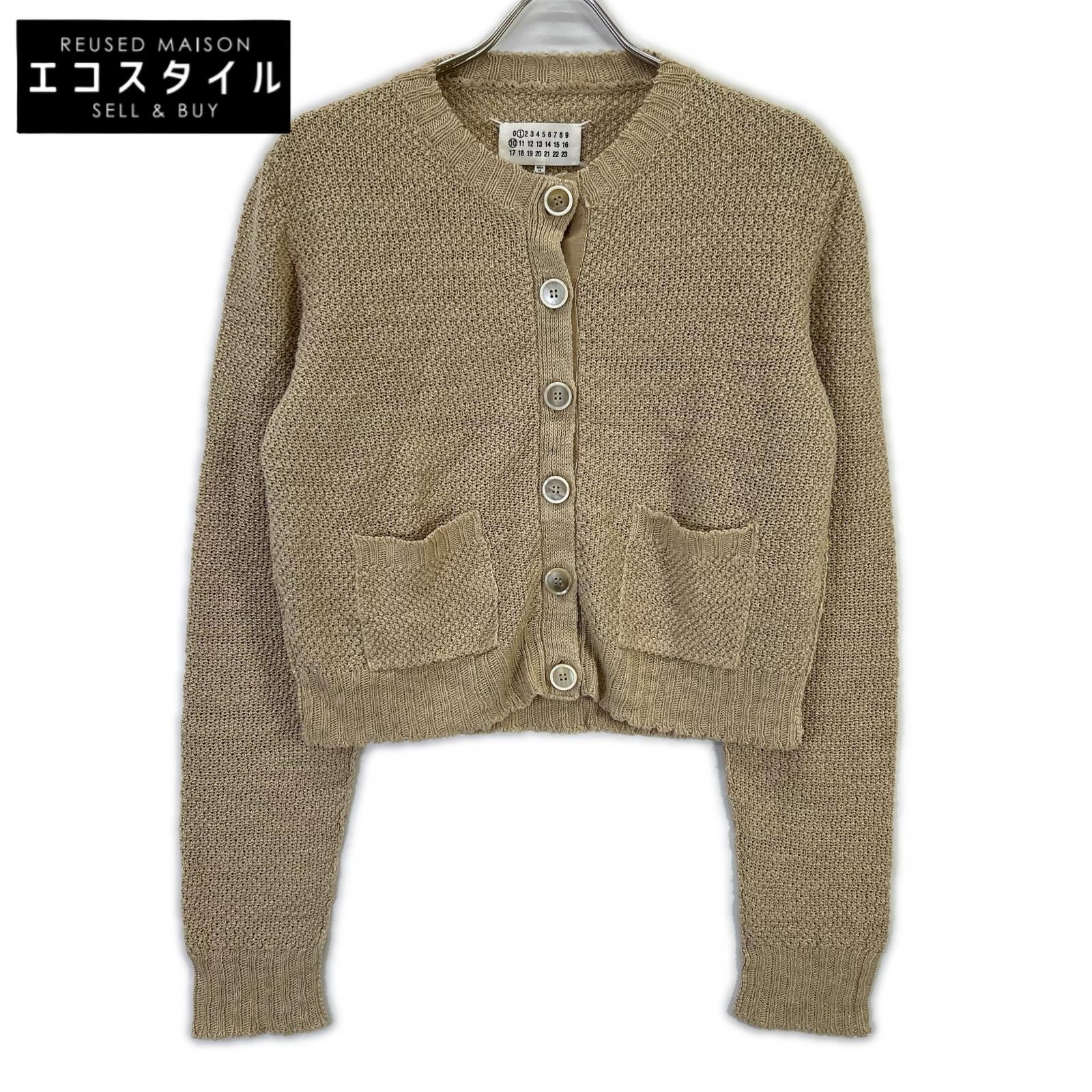 Maison Margiela メゾンマルジェラ 23SS S51HP0004 ベージュ Banana Knitted Long-Sleeve Cardigan トップス   XS ベージュ レディース 【中古】