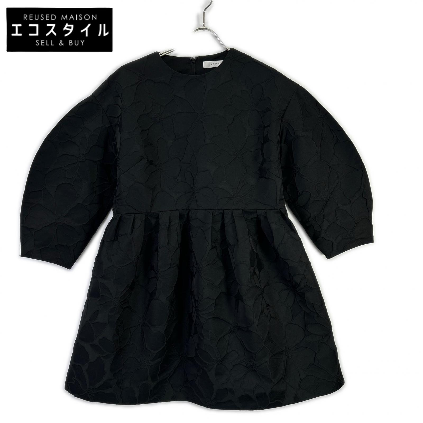 ADORE アドーア 531-2240122 黒いこと フラワーエンブロイダリータックブラウス トップス   38 黒いこと レディース 【中古】