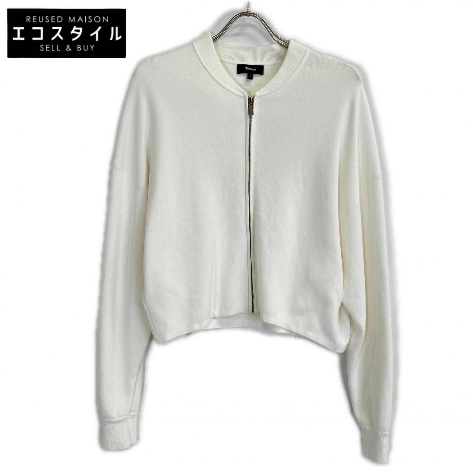 Theory 行動論理 24年 BRISTOL CTTON CUFF DT BOMBER 上衣 上衣   S 白いこと レディース 【中古】