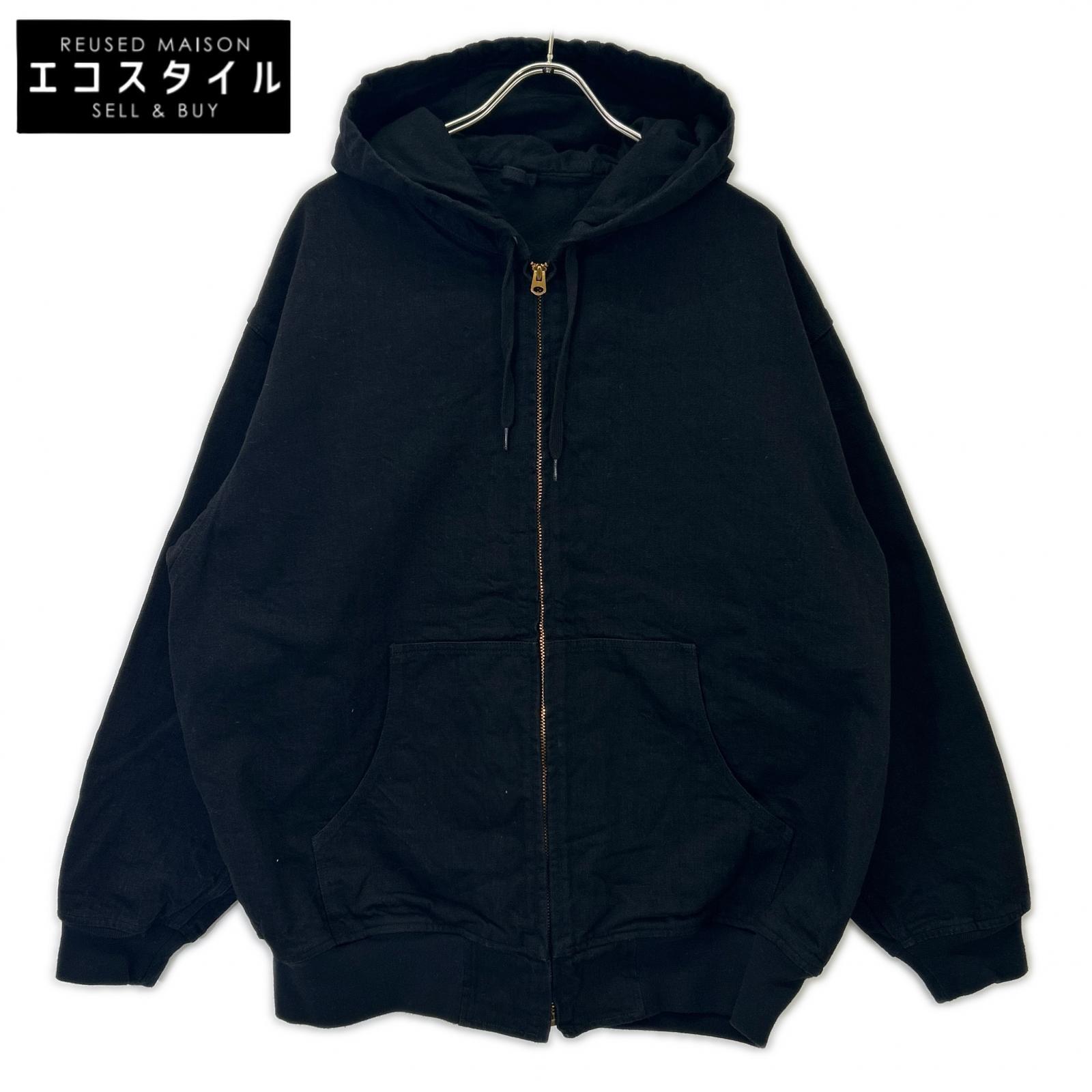 COMOLI コモリ 25AW C03-01003 黒いこと 13.5薬局衡オンス 黒いことジーンズ ジップ パーカー上衣 上衣   3 黒いこと メンズ 【中古】