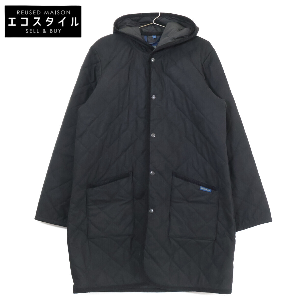 SOPHNET. ソフネット ｘLAVENHAMラベンハム SPNT-252097 BRUNDON キルティング フーデッド 厚地の外套 2 黒いこと メンズ 【中古】