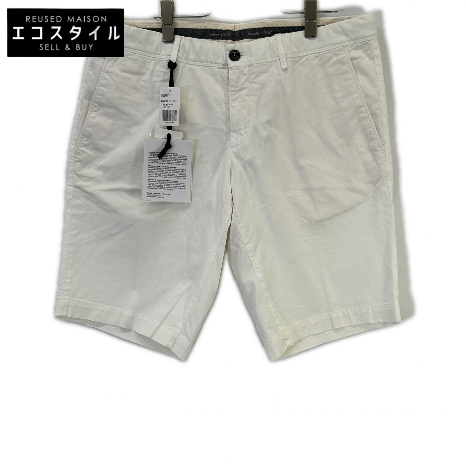 MONCLER モンク軌跡 18年製 白いこと PANTALONE BERMUDA 二分の一ズボン下 ボトムス   52 白いこと メンズ 【中古】