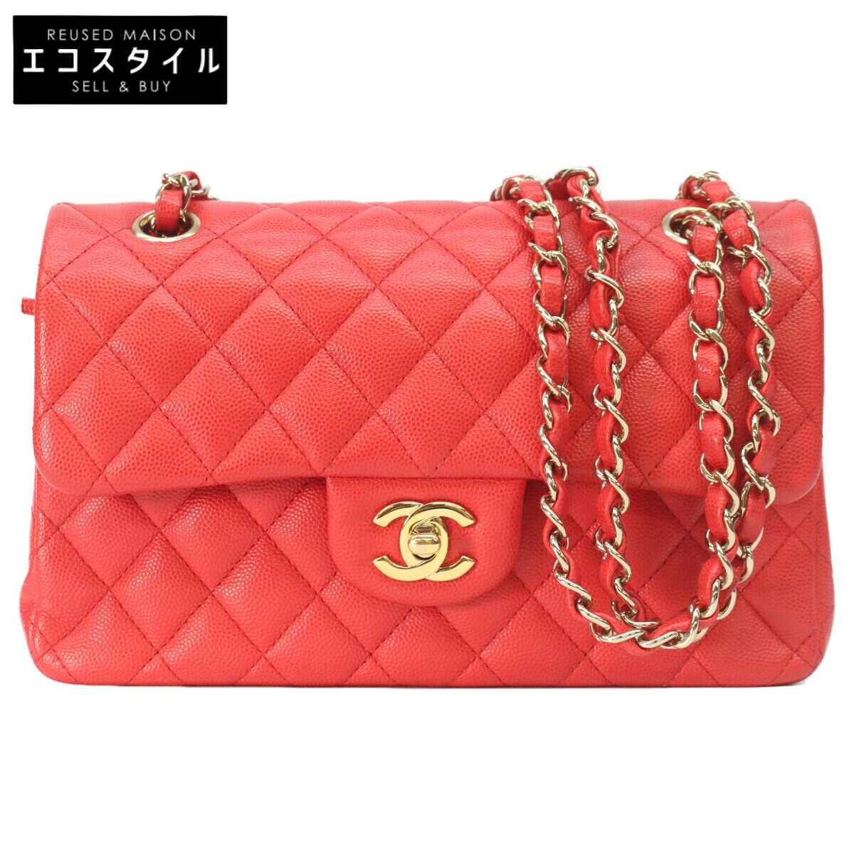 CHANEL シャネル A01113 キャビア マトラッセ23 ショルダーバッグ レッド/ゴールド金具 レディース 【中古】|ブランドリユース エコスタイル