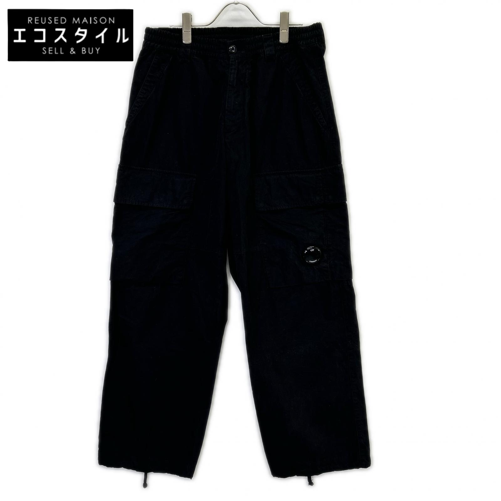 C.P.COMPANY シーピーカンパニー 19CMPA066A 25AW 黒いこと CARGO PT IN MICROPEPS PEACHED ボトムス   46 黒いこと メンズ 【中古】