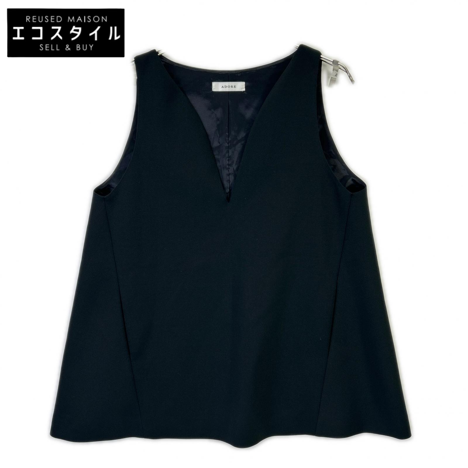 ADORE アドーア 531-5160015 24年製 黒いこと スキューバージャージーカットソー トップス   38 黒いこと レディース 【中古】