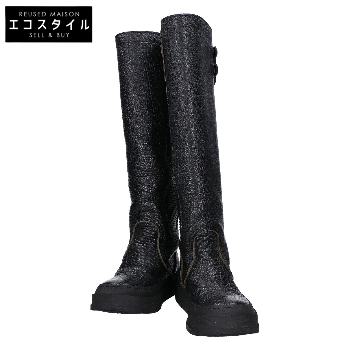 L.G.B. ルグランブルー LUNA BOOTS/LG 胴締め ロングブーツ シューズ   36 黒いこと レディース 【中古】