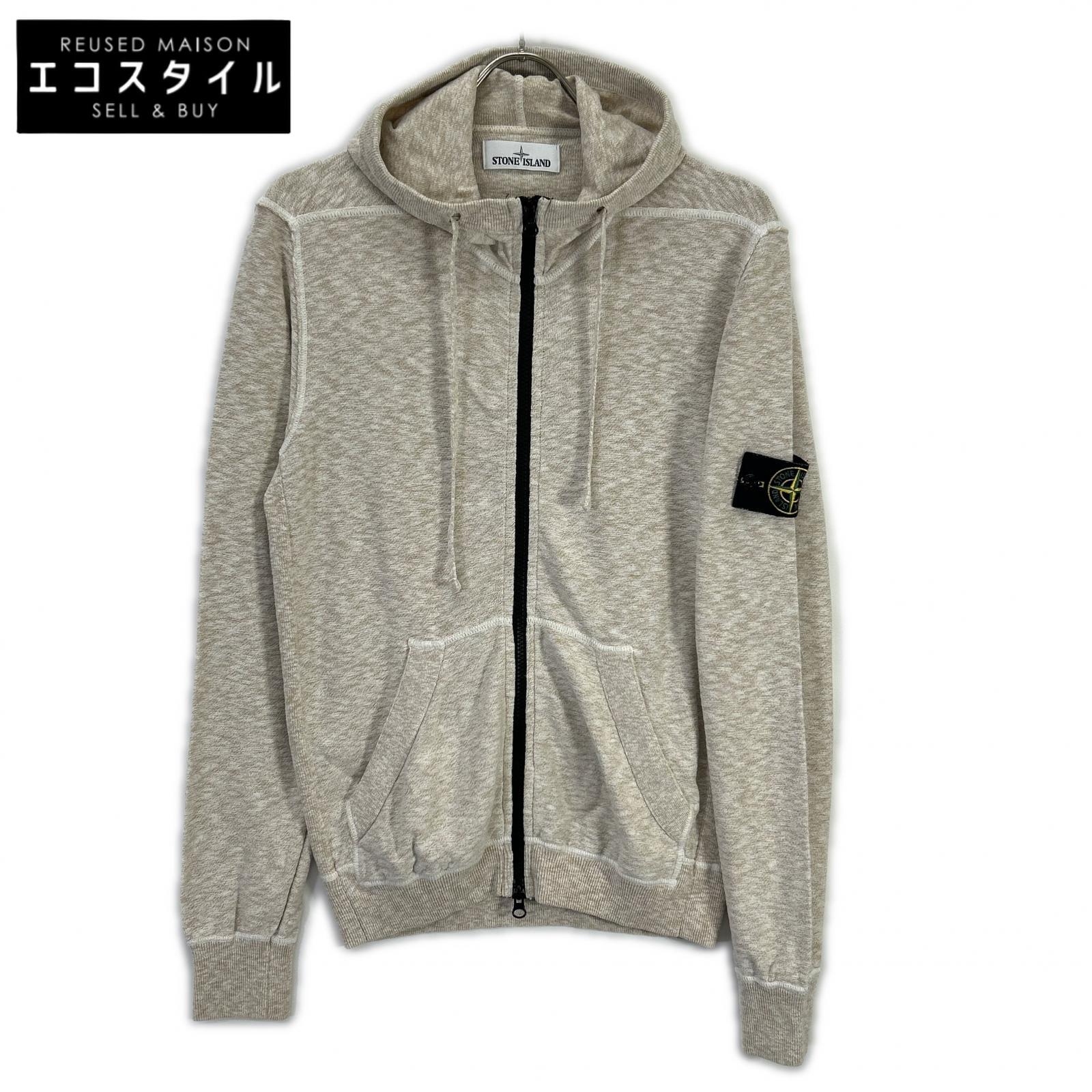 STONE ISLAND ストーンアイランド 6415538B0 ベージュ ジップパーカー 上衣   S ベージュ レディース 【中古】