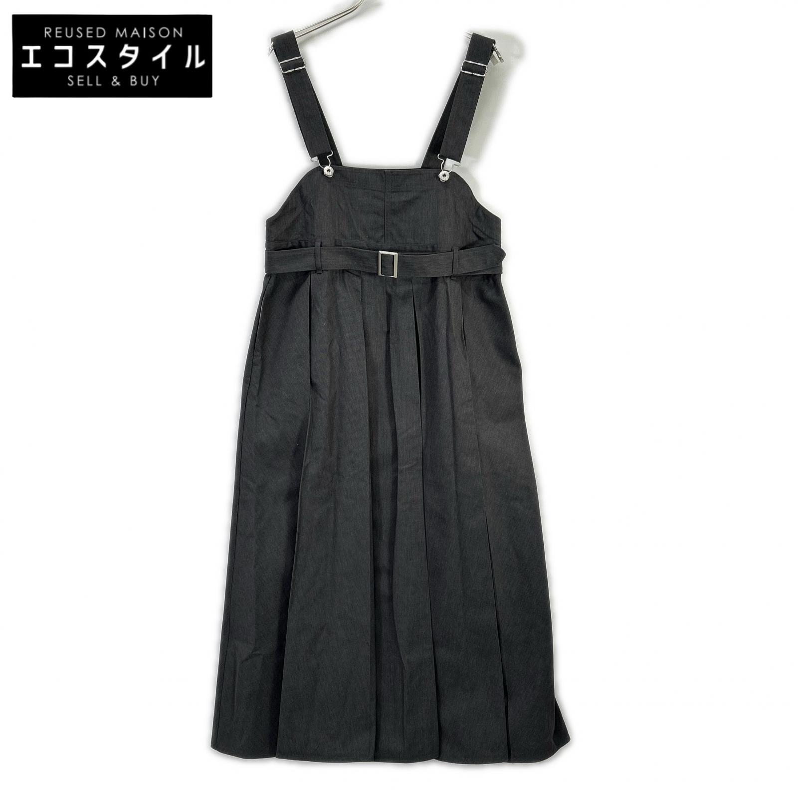 Ameri アメリ 【×ディッキーズ】0126105911290 薄墨色 PLEATS DRESS 大層らしい櫂型衣裳 大層らしい櫂 オールインワン   M 薄墨色 レディース 【中古】