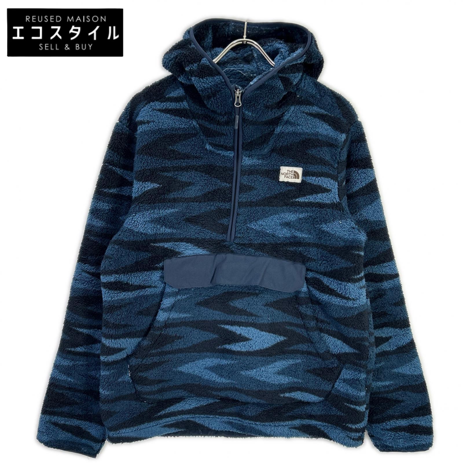THE NORTH FACE 北の方人間の顔 青碧 キャンプシャープルオーバーフーディー フリースジャケット トップス   M 青碧 メンズ 【中古】
