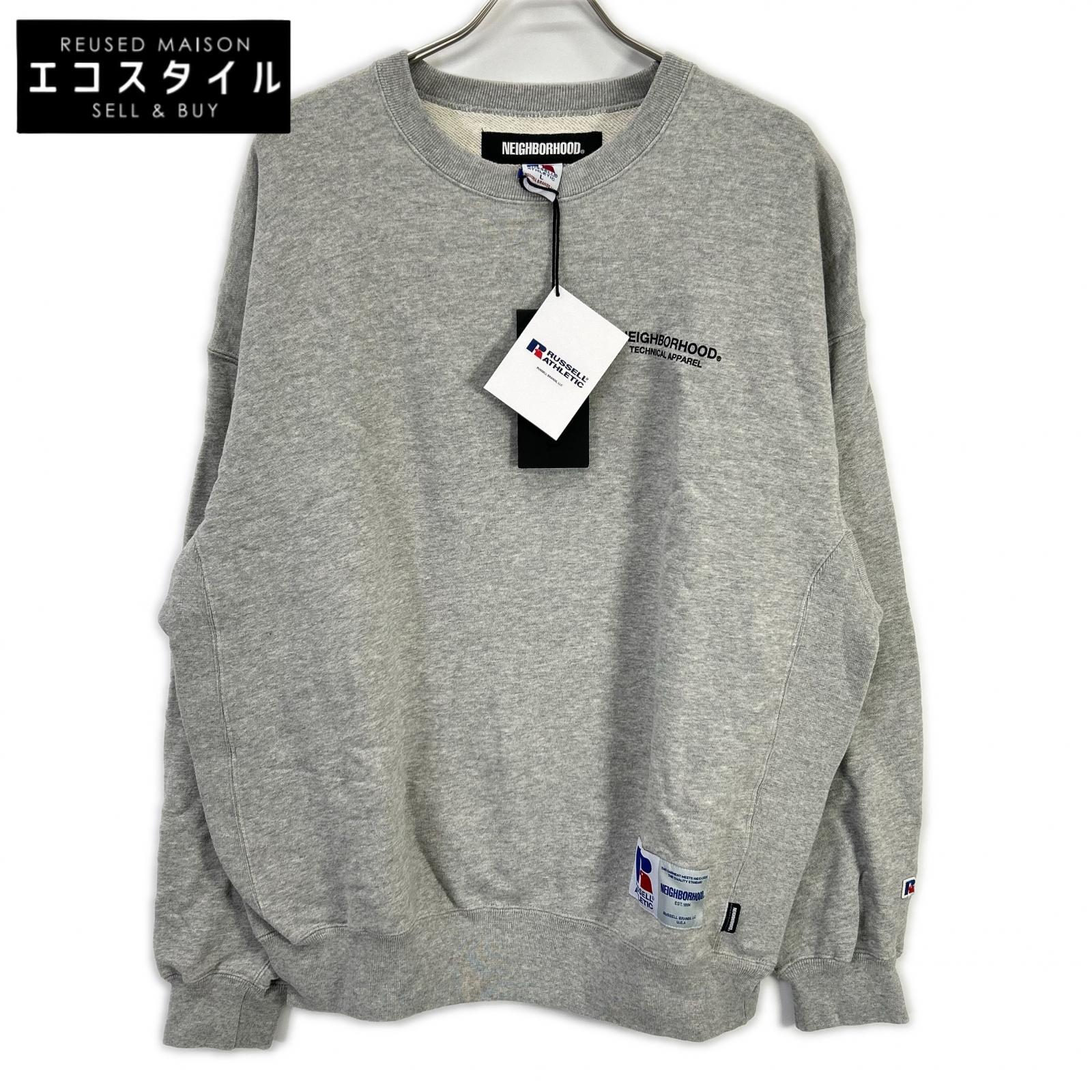 NEIGHBORHOOD ネイバーフッド 【×RUSSELL】231XRRUN-CSM01 23SS 薄墨色 SWEATSHIRT LS クルーネックスウェット トップス   L 点火装置薄墨色 メンズ 【中古】