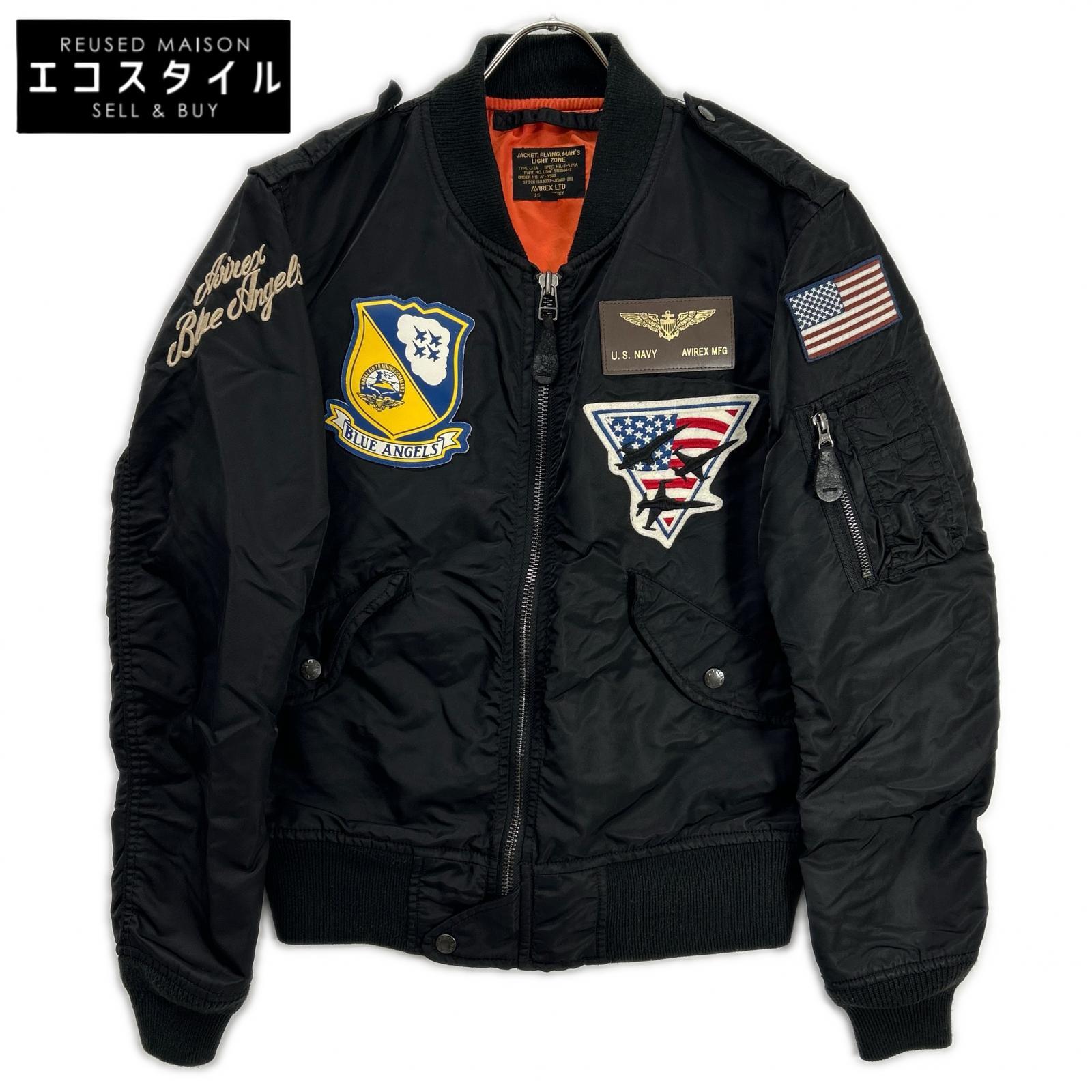 AVIREX アヴィレックス 6162119 黒いこと Blue Angels L2-A飛翔上衣 上衣   M 黒いこと メンズ 【中古】