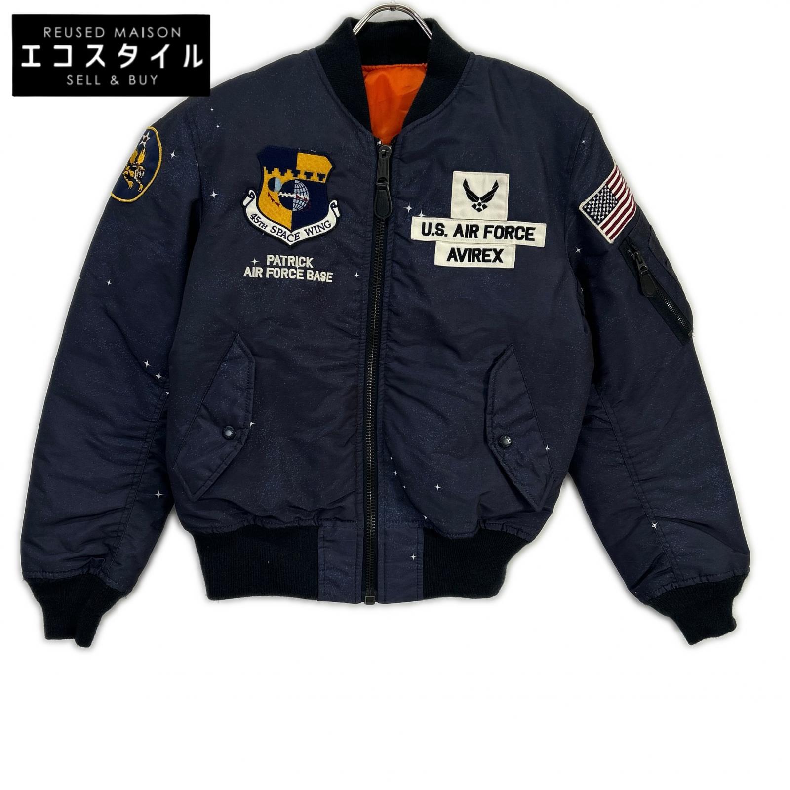AVIREX アヴィレックス 6182184 米国海軍 間隔文字 MA-1航空上衣 上衣   M 米国海軍 メンズ 【中古】