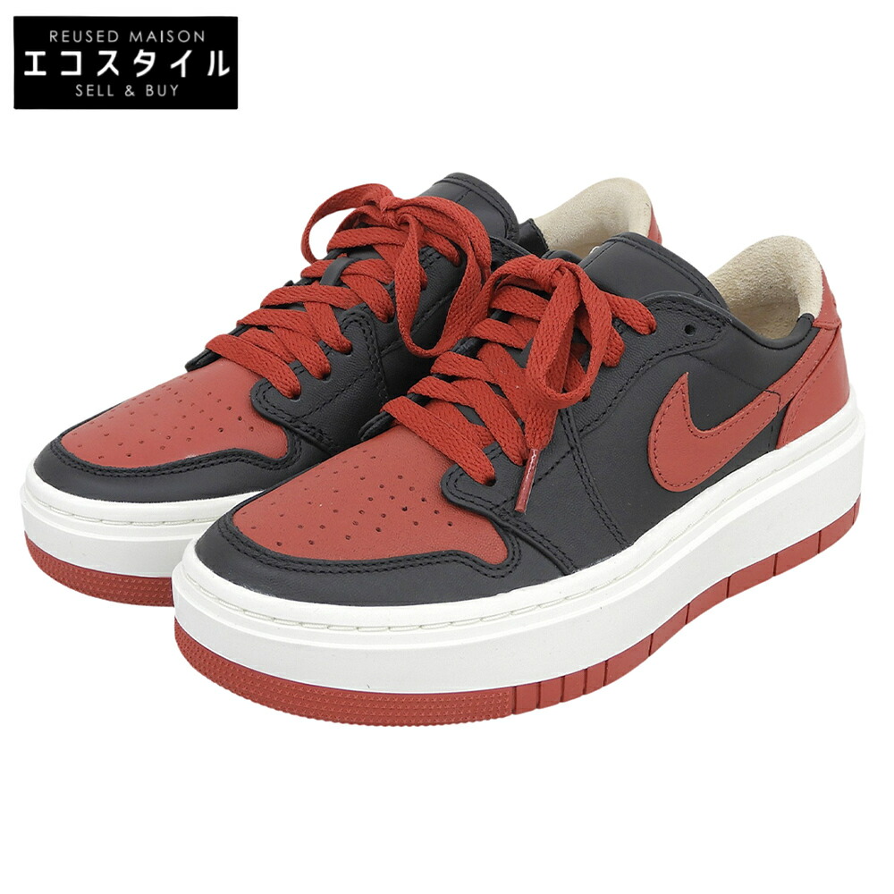 NIKE ナイキ 新品負けず劣らず WMNS AIR JORDAN 1 PLATFORM シューズ レディース 黒いこと×赤いこと 24糎 DQ1823-006 シューズ   7(US) 黒いこと/赤いこと レディース 【中古】