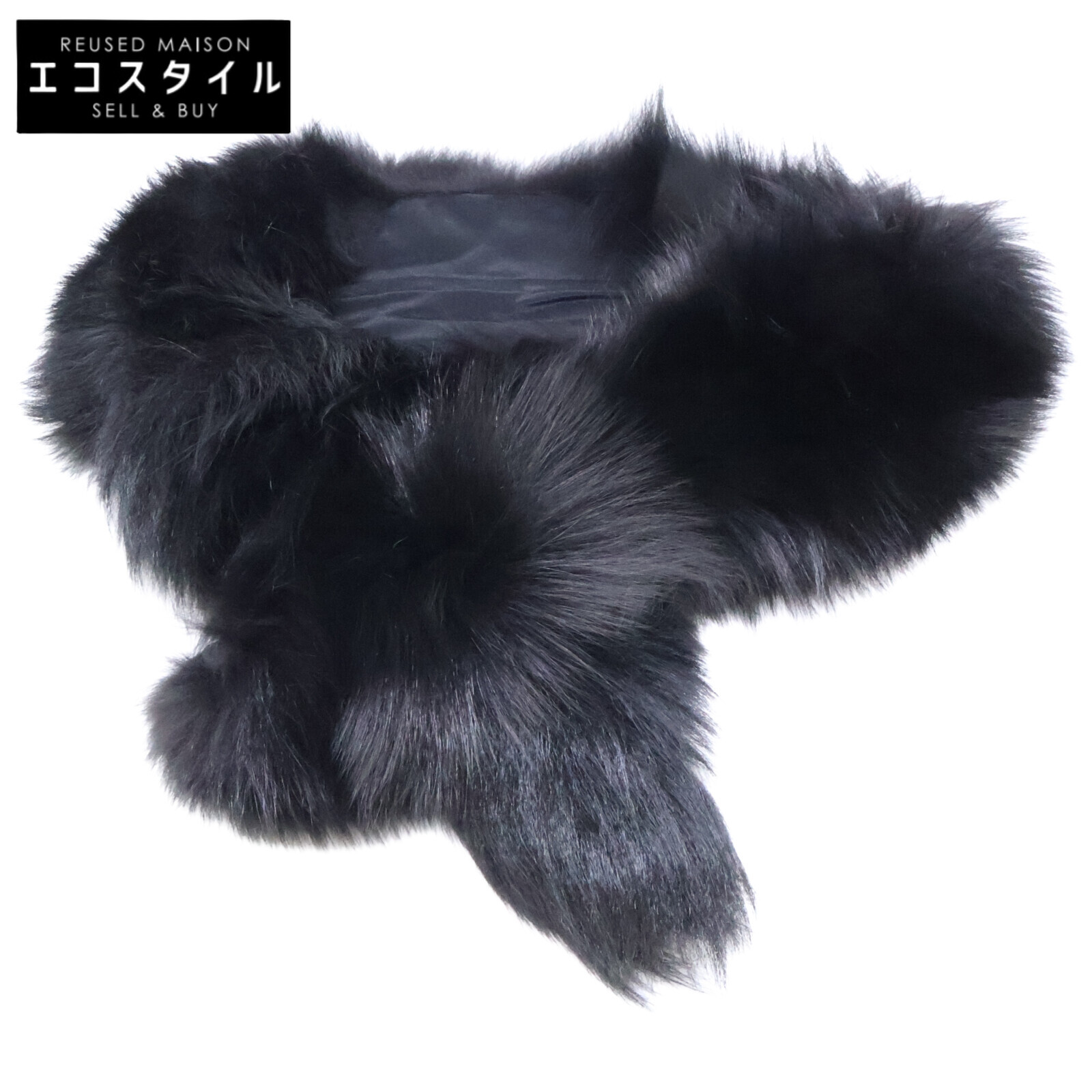 MANZONI 24 マンゾーニ24 【美品】X4117M103-FF フォックスファー ティペット マフラー ブラック レディース 【中古】｜ブランドリユース エコスタイル