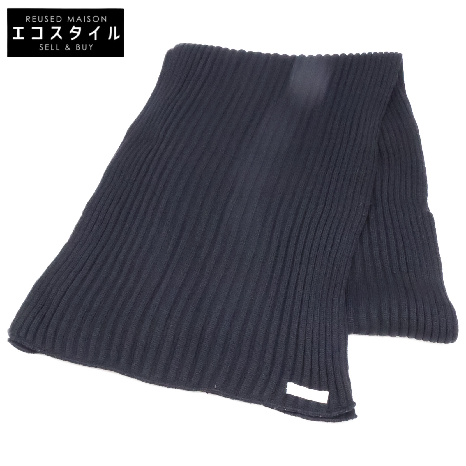 Loro Piana ロロピアーナ 羊毛 リブニット えり巻き   黒いこと メンズ 【中古】