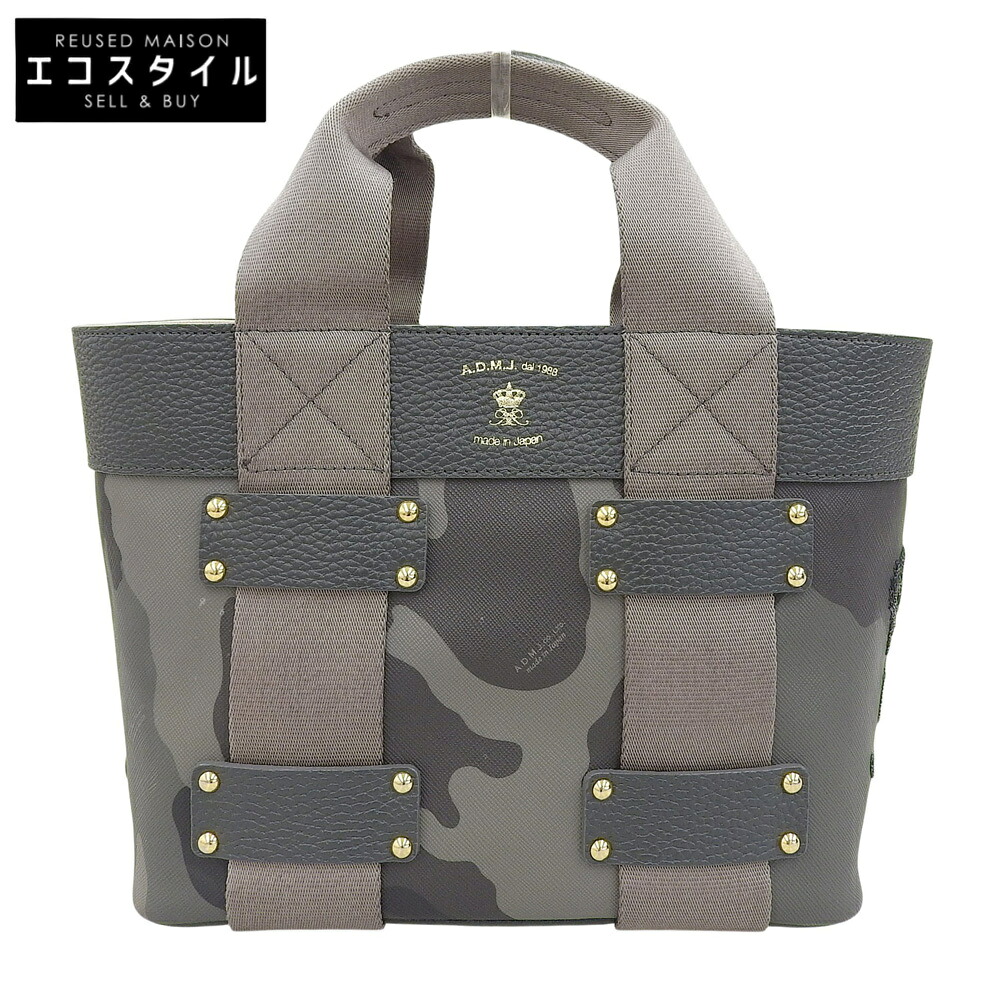 A.D.M.J. Accessoires De Mademoiselle ADMJ 化けの皮 ハンドバック レディース マルチ色合い 薄墨色×濃灰色 ハンドバック   薄墨色/濃灰色 レディース 【中古】