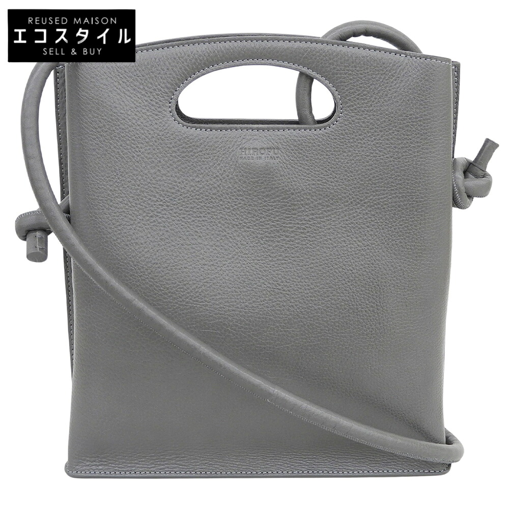 HIROFU ヒロフ 美品 終曲/CODA なめし革 2WAY ハンドバックS レディース 薄墨色 ハンドバック   薄墨色 レディース 【中古】