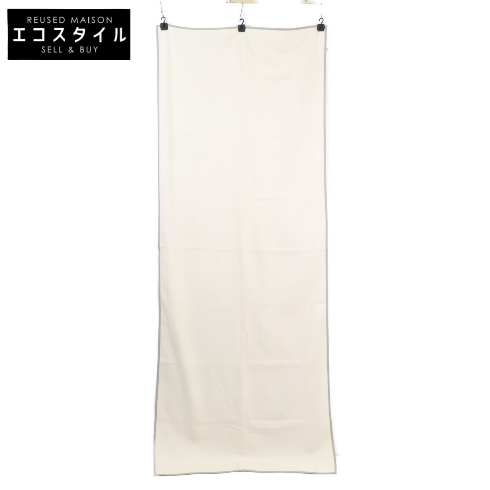 ASAUCE MELER アソースメレ 【美品】レザーパイピング カシミール 袈裟   象牙色 レディース 【中古】