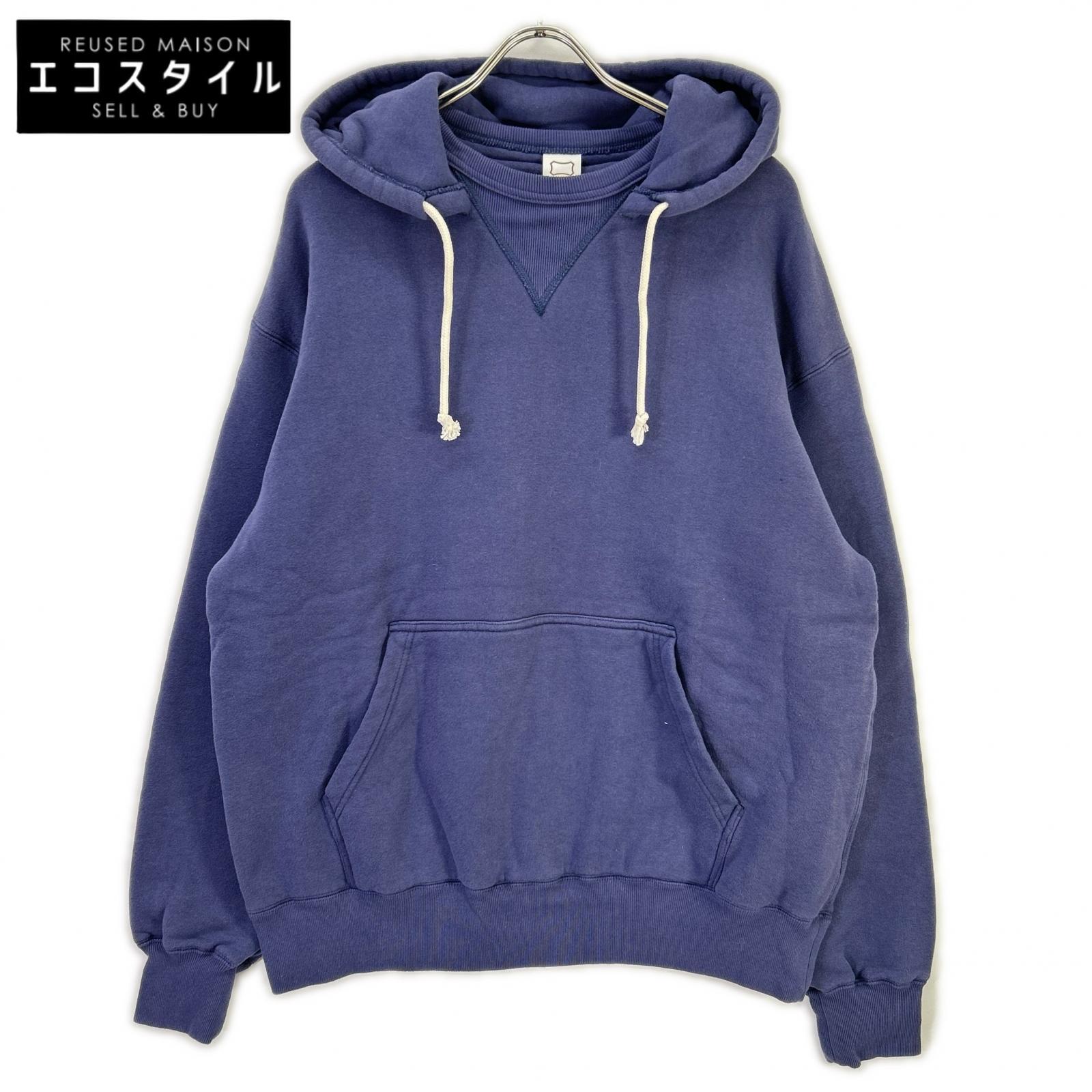 STANDARD CALIFORNIA 標準尺度黄金州 青碧 綿織物 ドローストリング SD AFTER HOOD SWEAT/後後ばらいフーディ トップス   XL 青碧 メンズ 【中古】