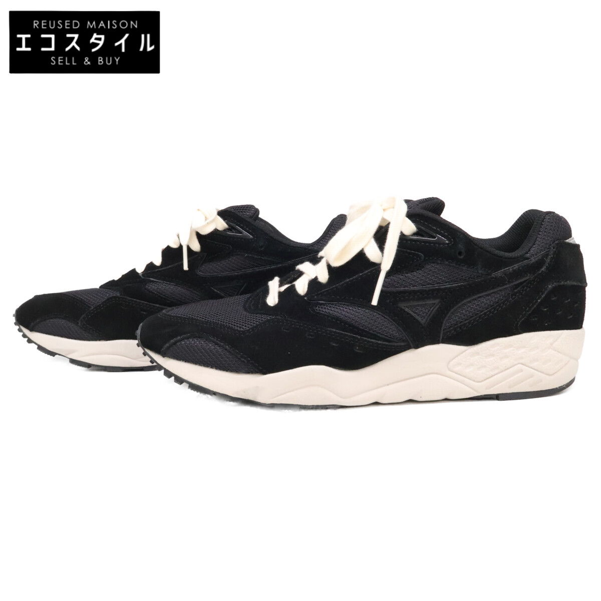 MIZUNO ミズノ 【美品】D1GG2401 MARGARET HOWELL マーガレットハウエル CONTENDER メッシュ/スエードクロス スニーカー シューズ   US10 黒いこと メンズ 【中古】