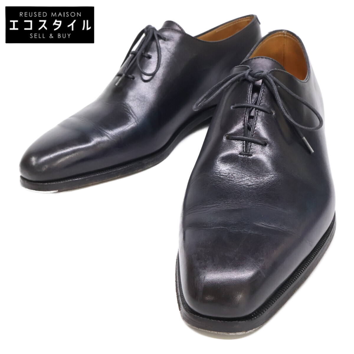 berluti ベルルッティ アレッサンドロ なめし革 ホールカットシューズ 7 黒いこと メンズ 【中古】