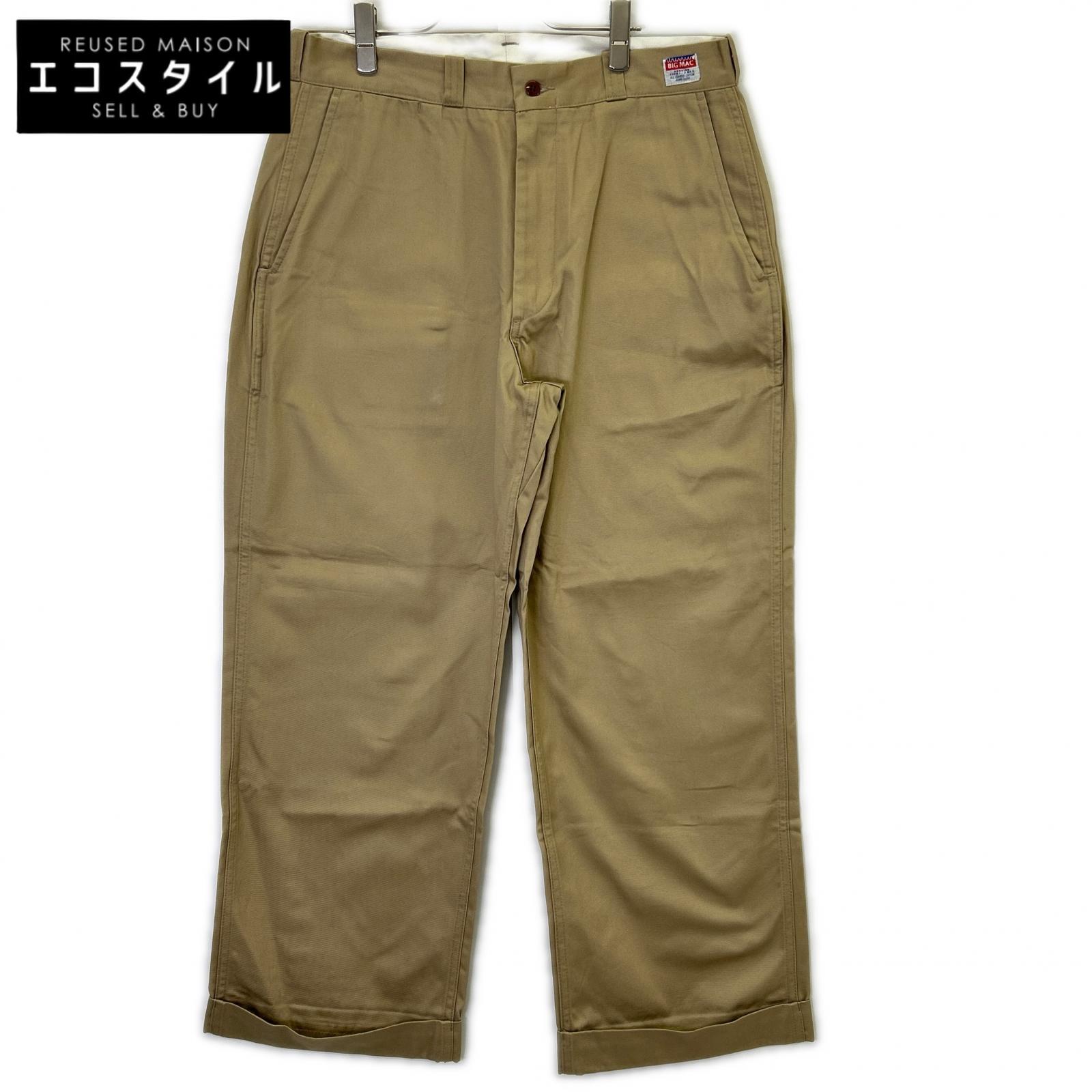 N.Hoolywood エヌハリウッド 2242-PT23-028-W ベージュ × BIG MAC PANTS テーパードシルエット チノズボン下 ダブル遣りくち ボトムス   42 ベージュ メンズ 【中古】