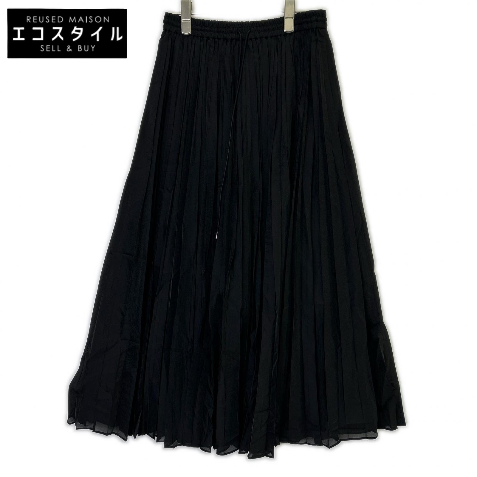 DEPAREILLE デパリエ B1151AFS233A ブラック ORGANDY PLEATS SKIRT スカート 36 ブラック レディース 【中古】|ブランドリユース エコスタイル