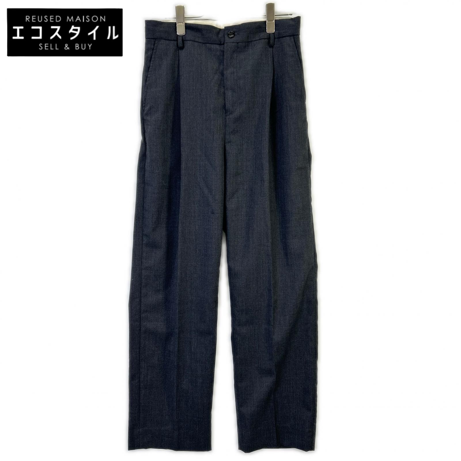 HOLIDAY お休み 22202903 暗灰色 WOOL DRAWSTRINGS SLACKS ボトムス   1 薄墨色 レディース 【中古】