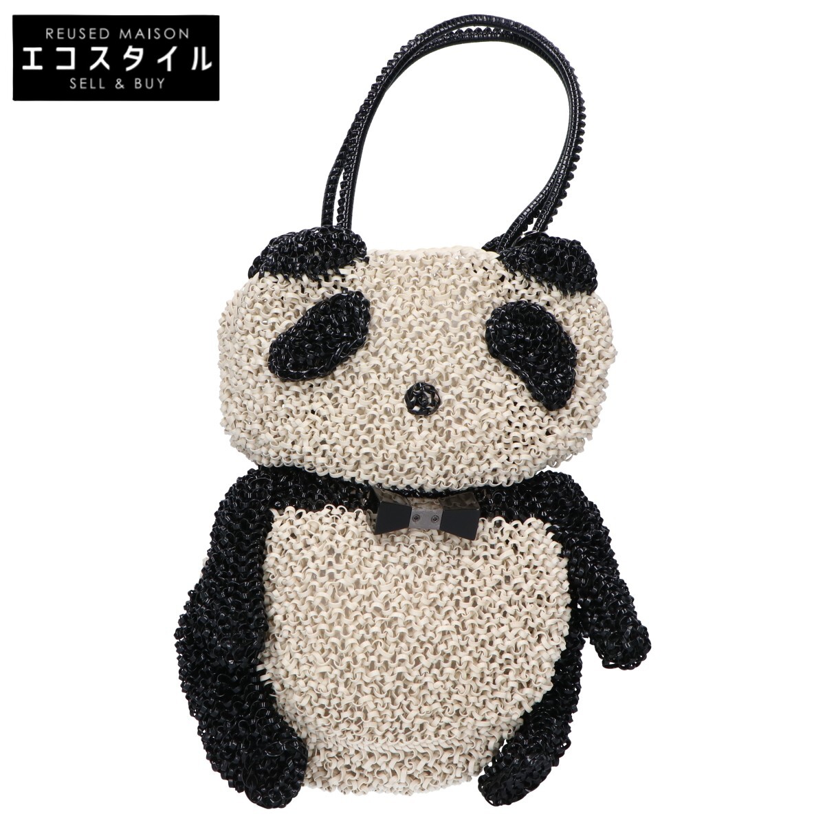 ANTEPRIMA アンテプリマ PB10S09076 ANIMALE PANDA アニマーレ パンダ ワイヤー ハンドバッグ ホワイト/ブラック レディース 【中古】|ブランドリユース エコスタイル
