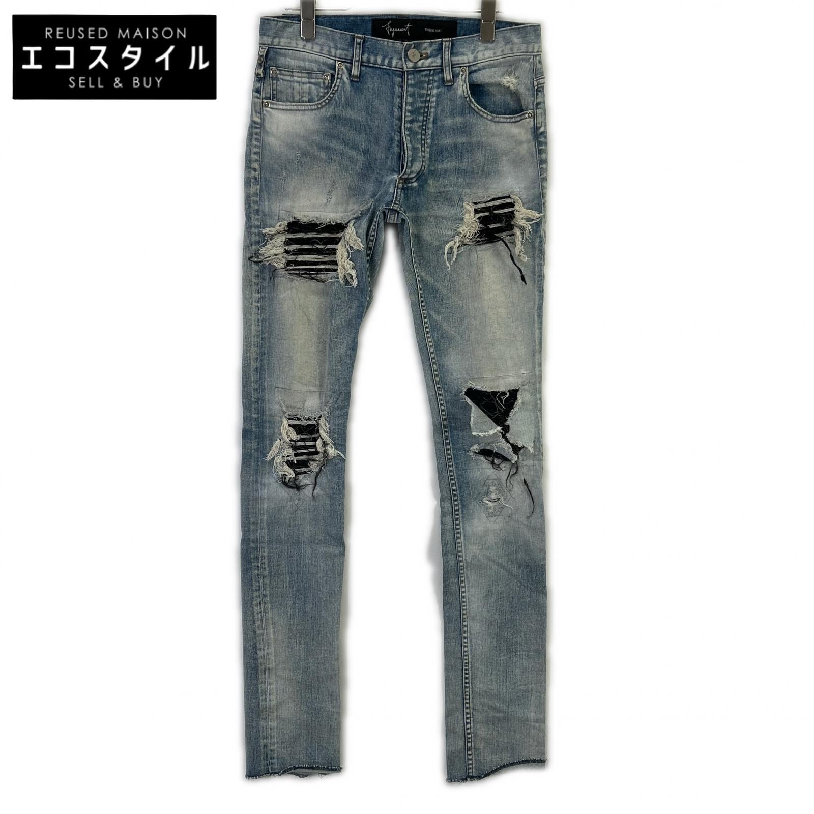 FAGASSENT ファガッセン 青碧 AXCEL BLOW ダメージスキニーパンツ ボトムス   26 青碧 メンズ 【中古】