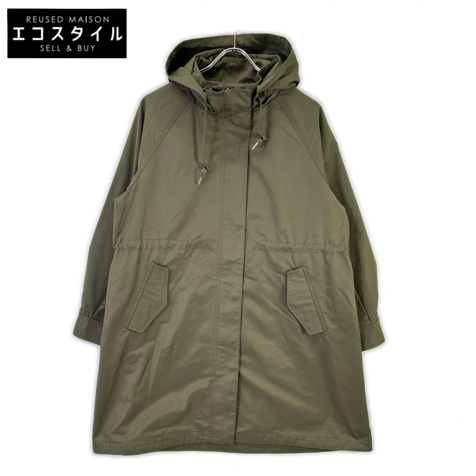 B:MING ビーミング 93-18-0412-646 カーキ 撥水 ロング お山パーカー 25SS 上衣   S カーキ レディース 【中古】