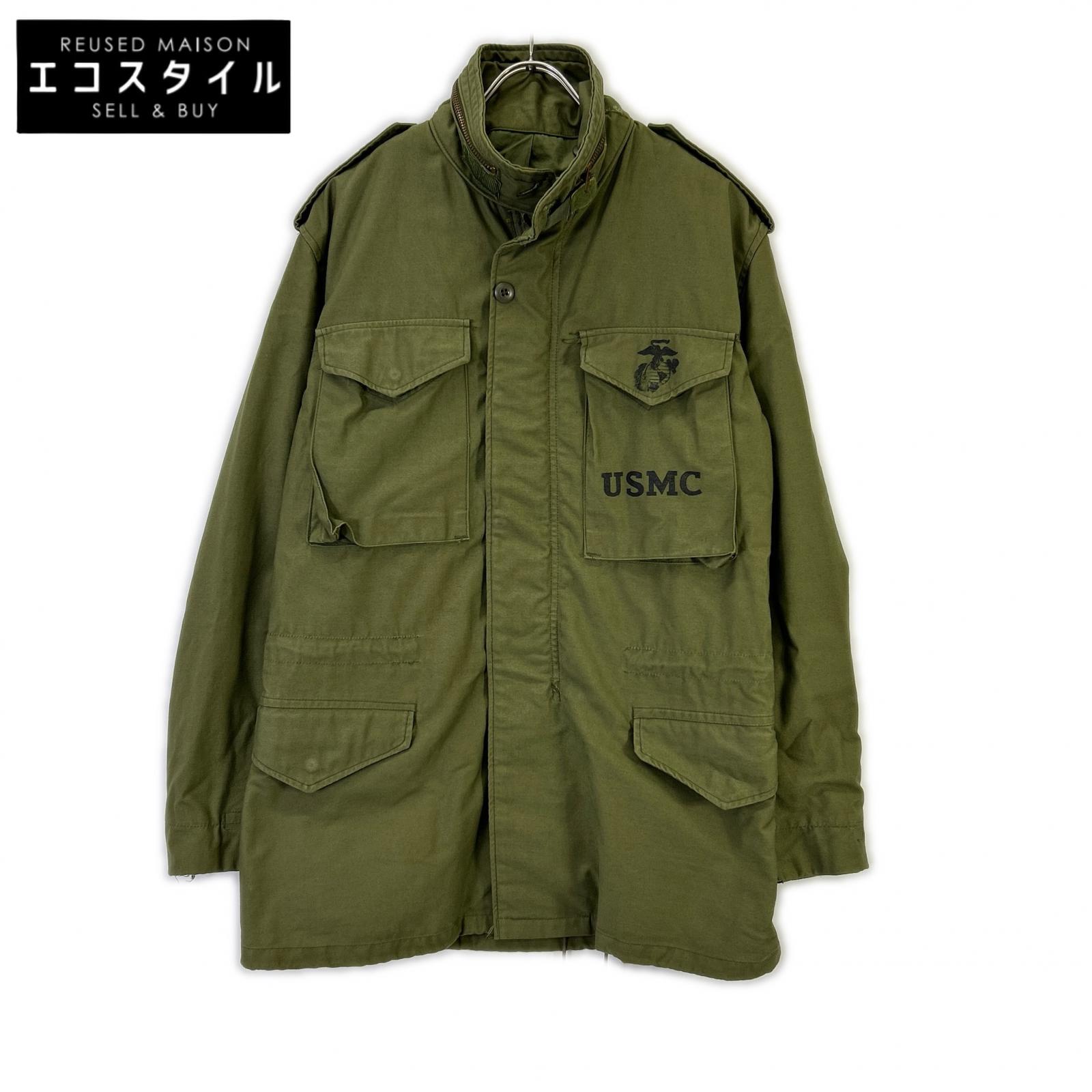 ALPHA アルファ カーキ DLA-100-80-C-2530 Mー65 USMC 3rd青写真 活動の領域上衣 厚地の外套   S LONG カーキ メンズ 【中古】