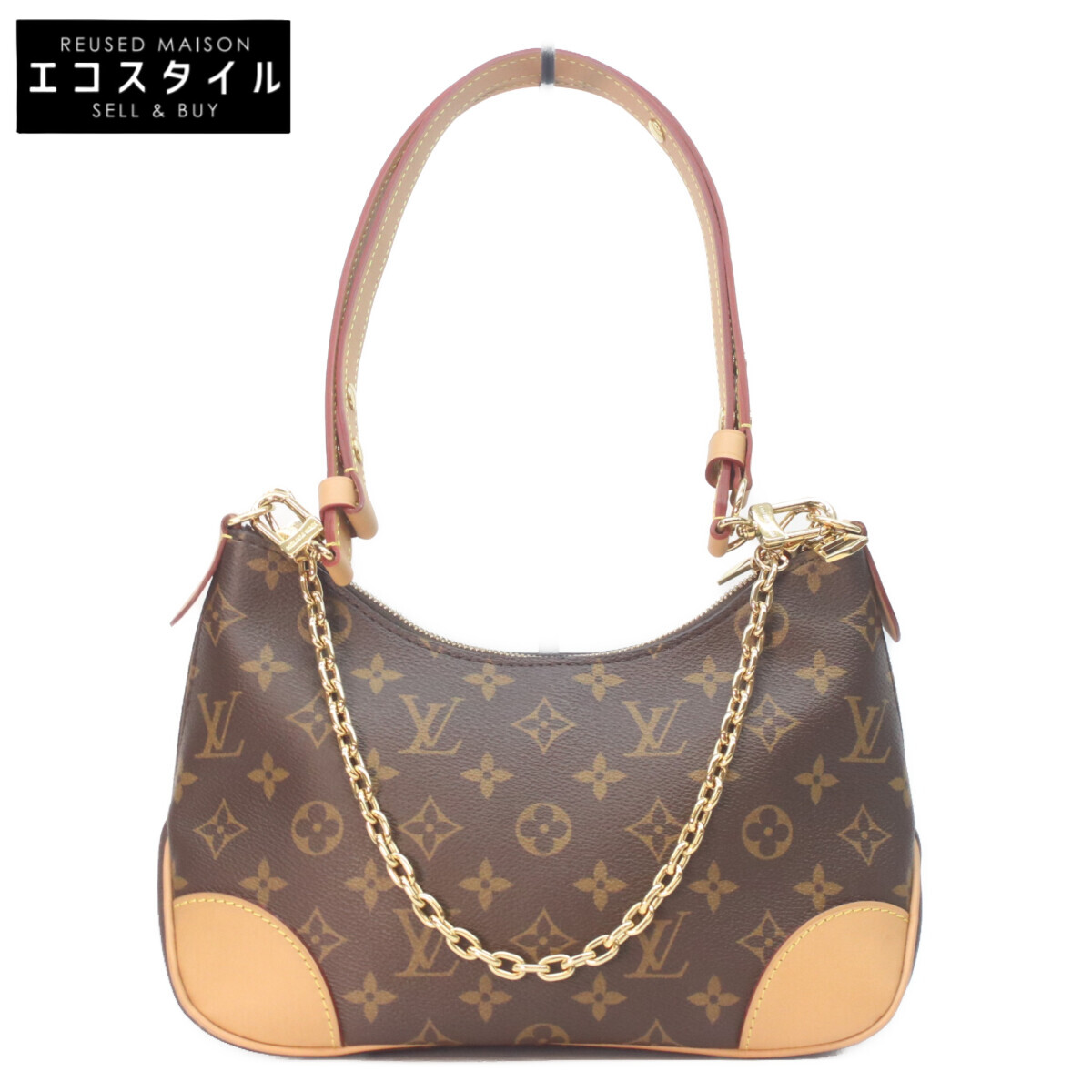 LOUIS VUITTON ルイヴィトン M45832 モノグラムブーローニュPM ショルダーバッグ   ベージュ/ゴールド金具 レディース 【中古】