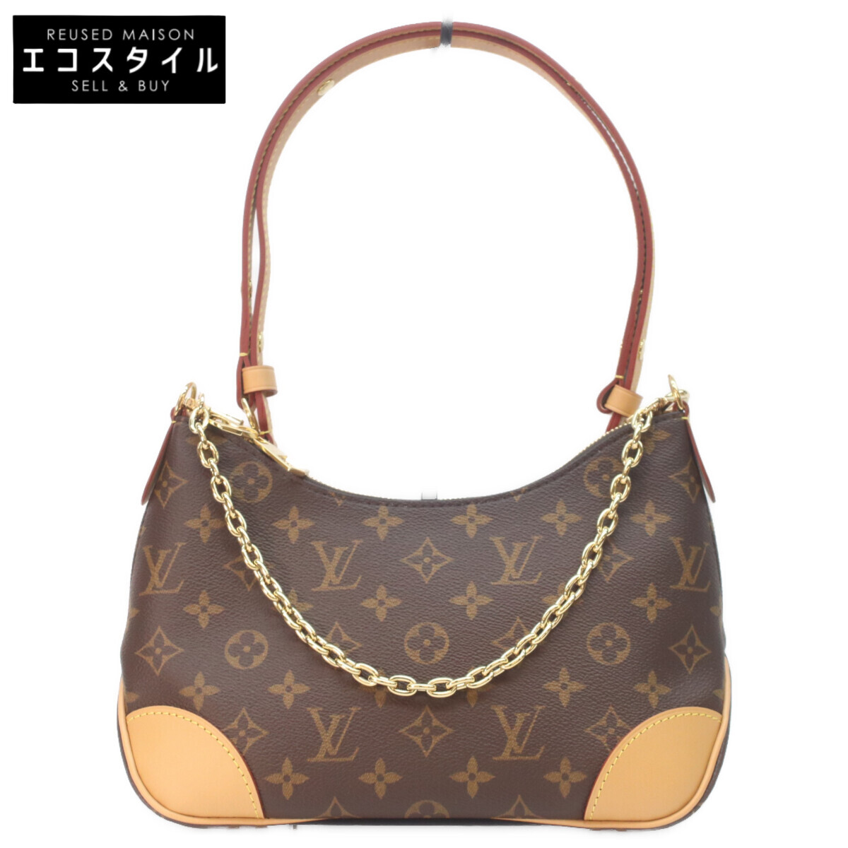 LOUIS VUITTON ルイヴィトン M45832 モノグラムブーローニュPM ショルダーバッグ   ベージュ/ゴールド金具 レディース 【中古】